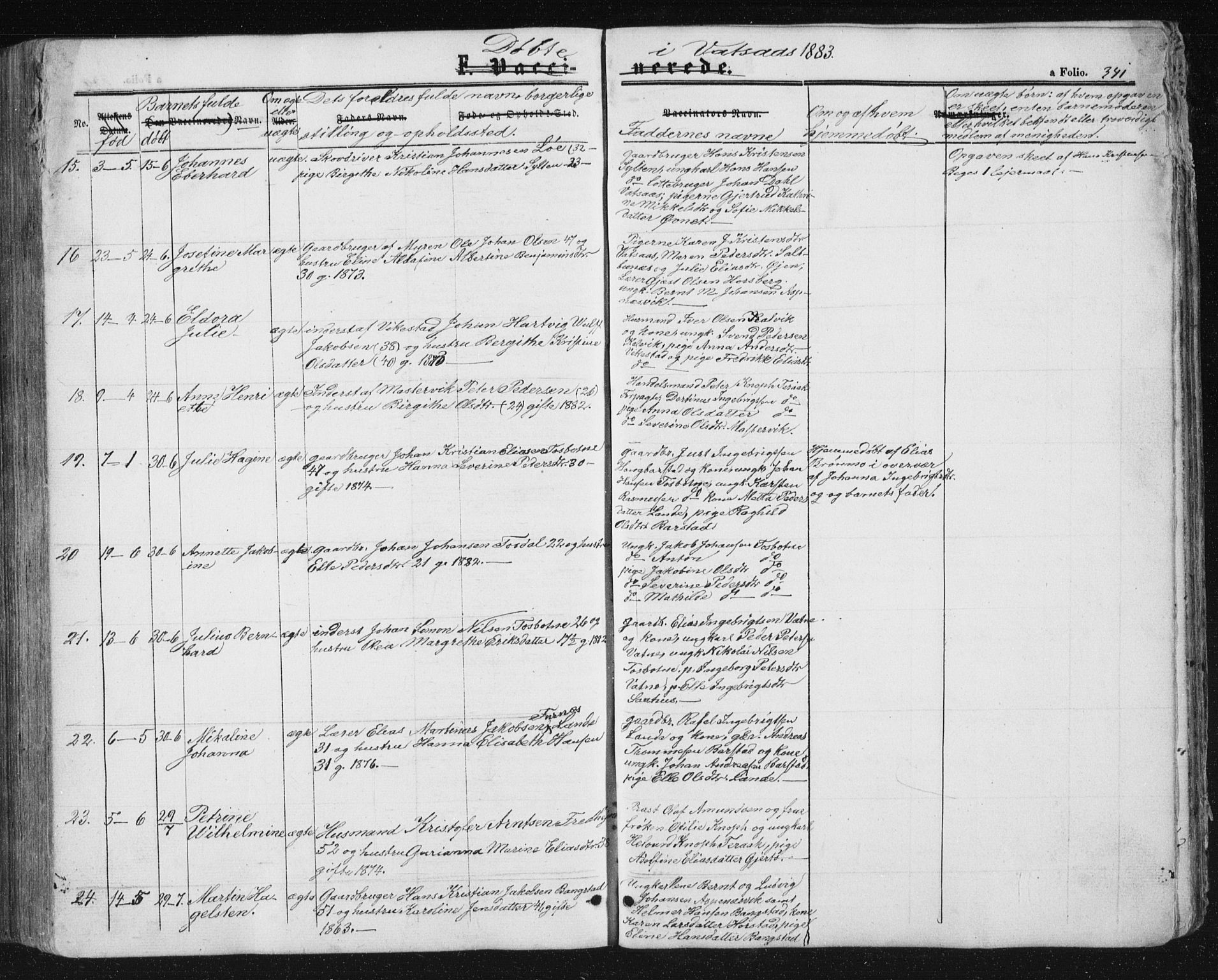 Ministerialprotokoller, klokkerbøker og fødselsregistre - Nordland, AV/SAT-A-1459/810/L0158: Parish register (copy) no. 810C02 /1, 1863-1883, p. 341