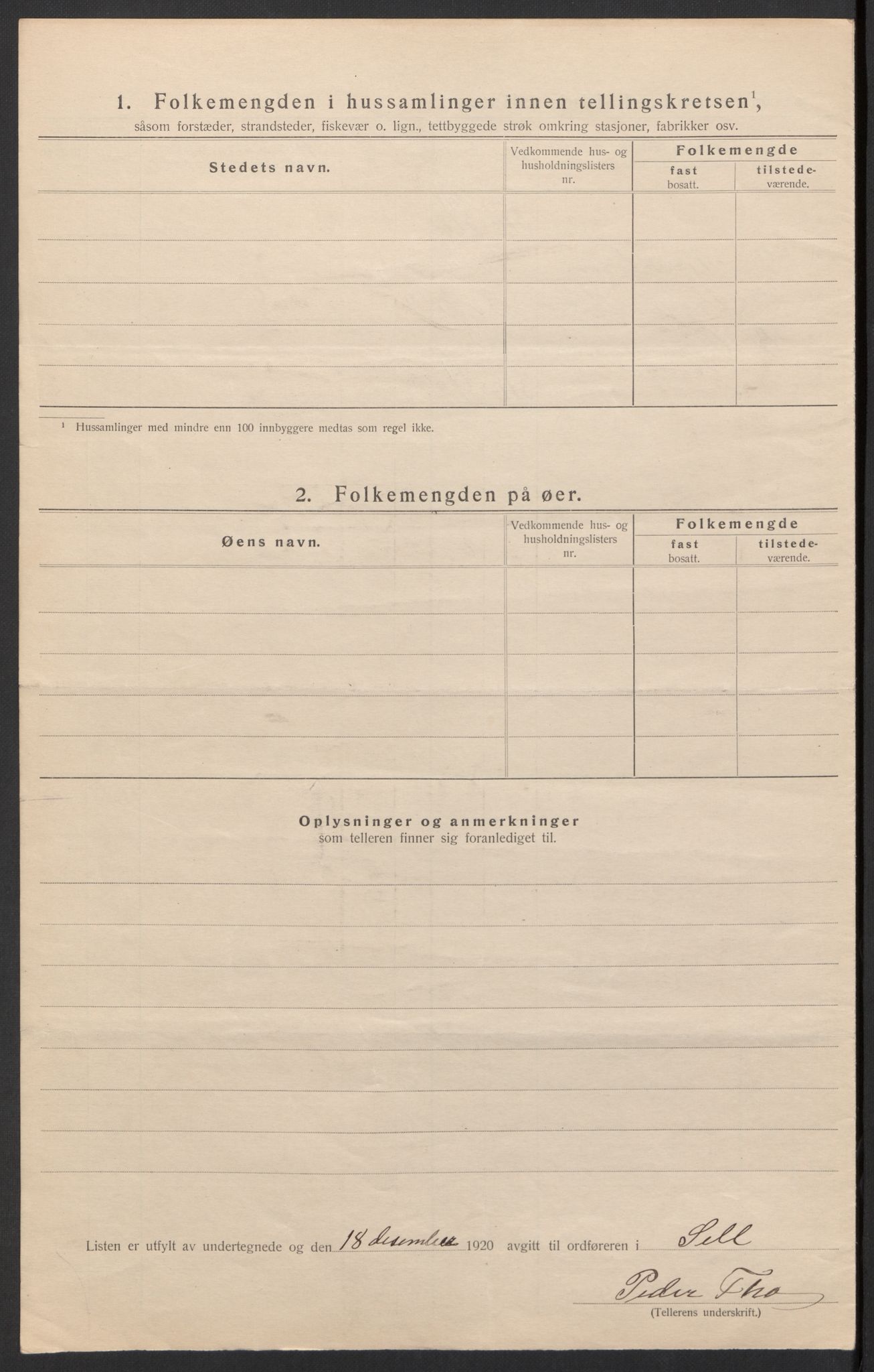 SAH, 1920 census for Sel, 1920, p. 19