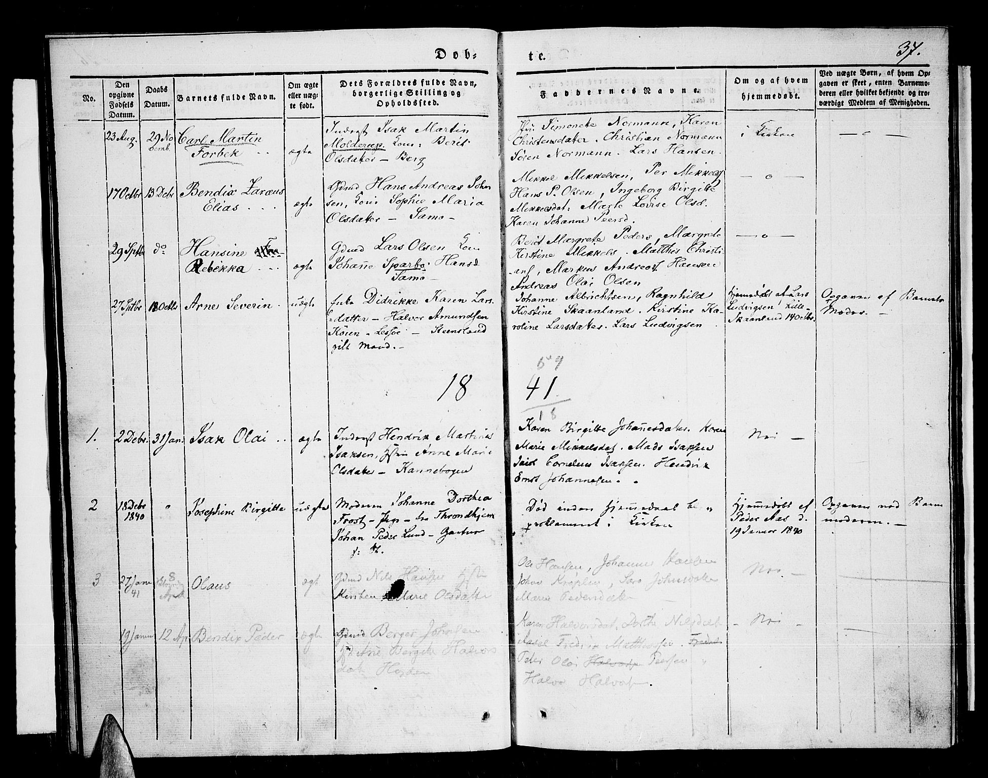 Trondenes sokneprestkontor, AV/SATØ-S-1319/H/Ha/L0008kirke: Parish register (official) no. 8, 1835-1840, p. 37