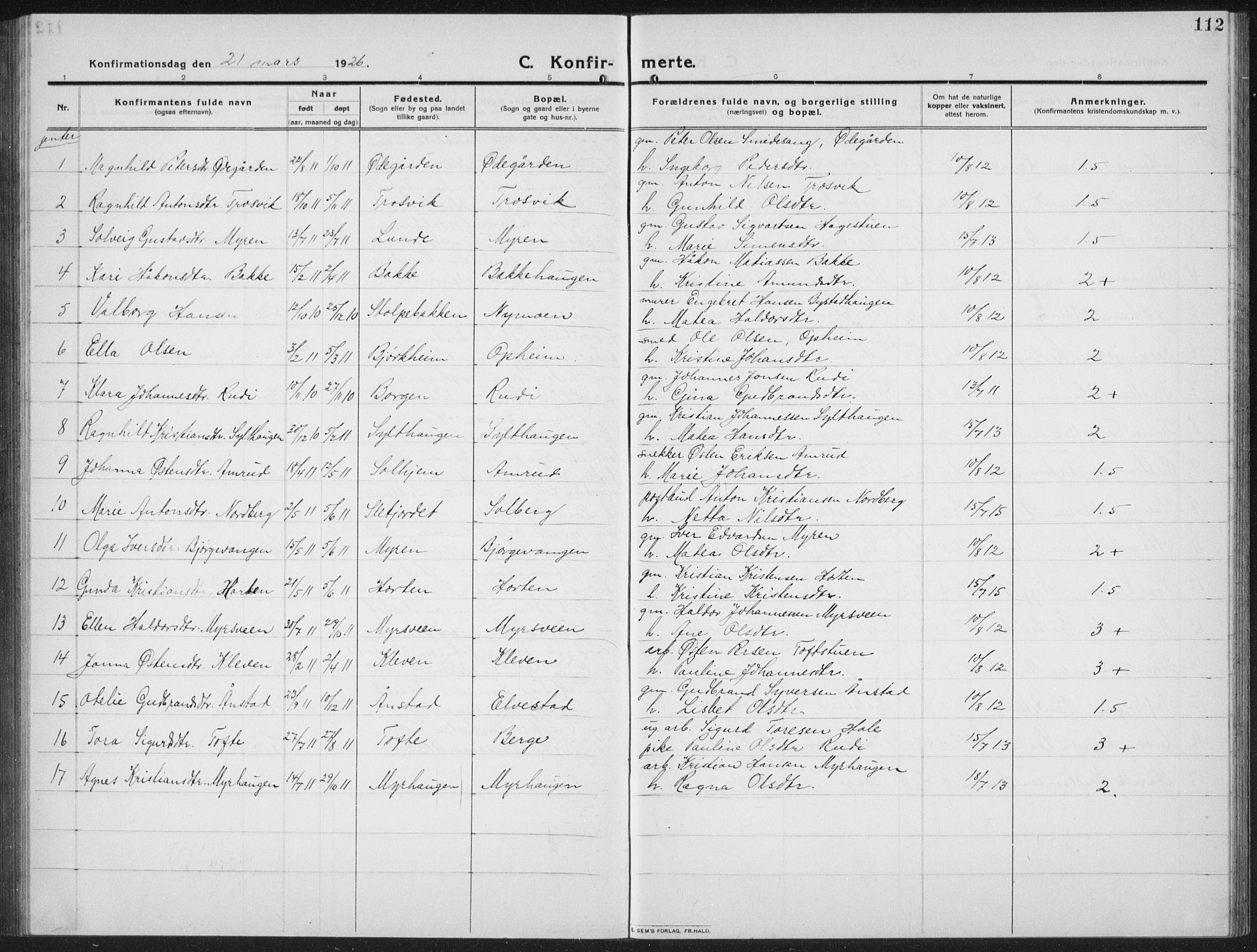 Ringebu prestekontor, SAH/PREST-082/H/Ha/Hab/L0010: Parish register (copy) no. 10, 1911-1934, p. 112