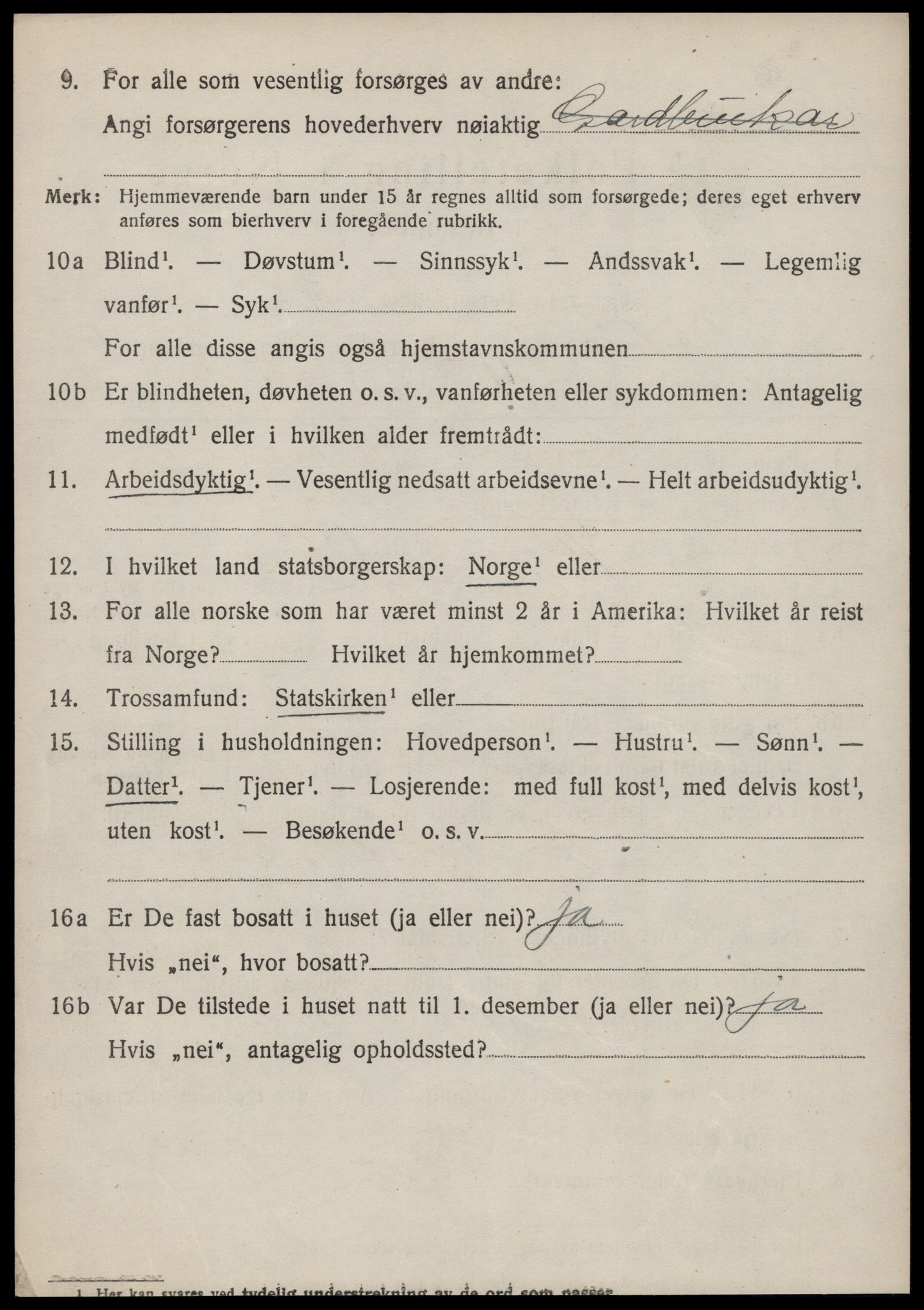 SAT, 1920 census for Vestnes, 1920, p. 4348