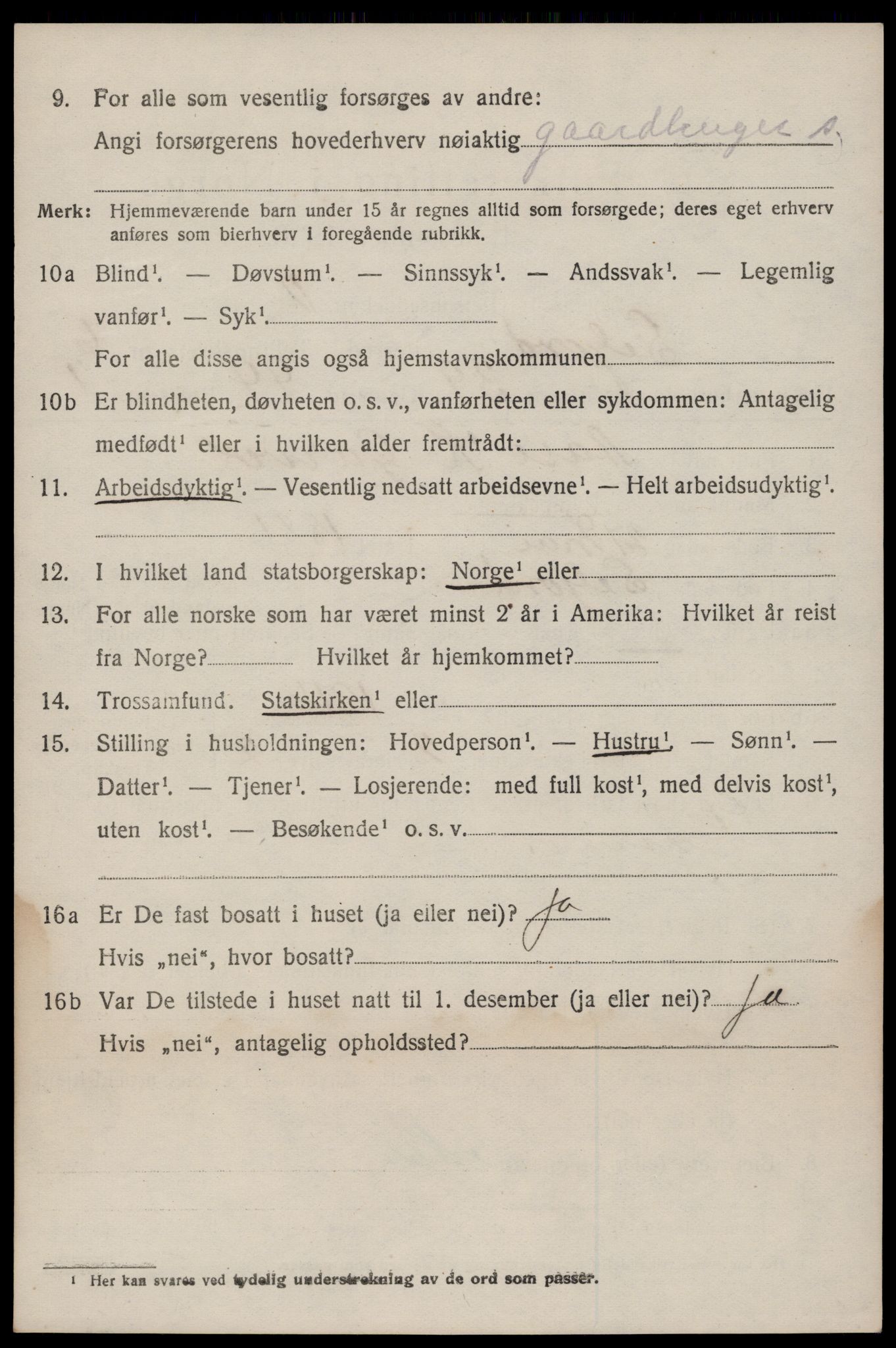 SAKO, 1920 census for Seljord, 1920, p. 3189