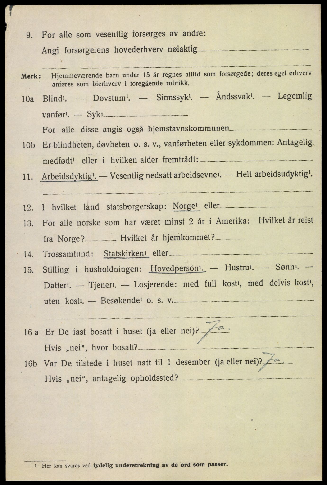 SAH, 1920 census for Lesja, 1920, p. 5475