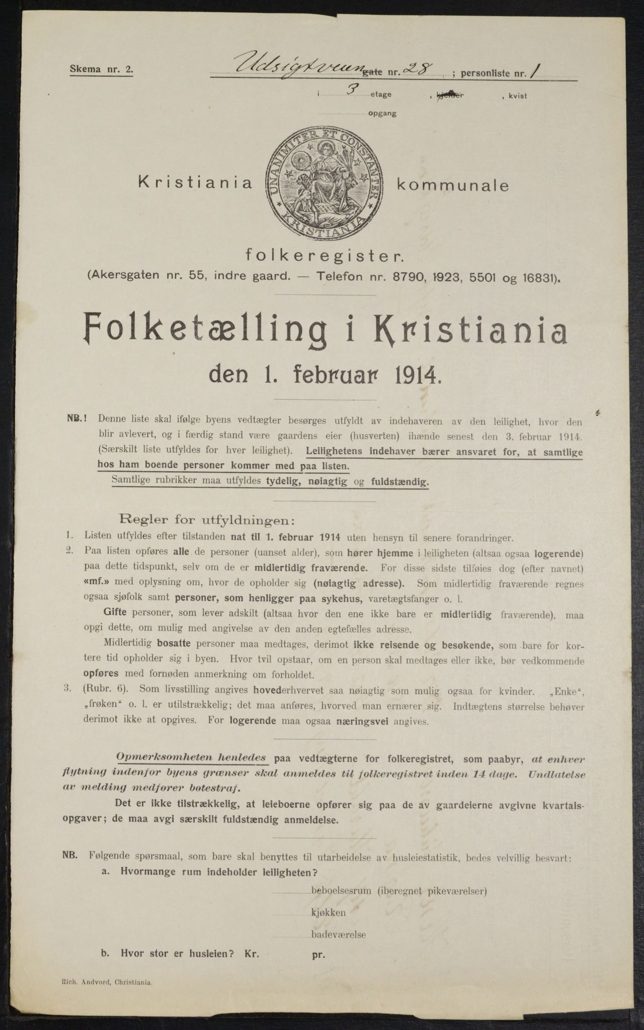 OBA, Municipal Census 1914 for Kristiania, 1914, p. 122402
