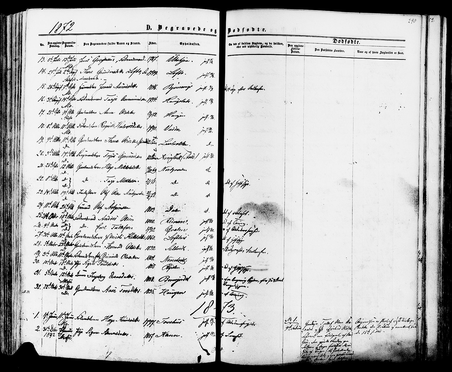 Mo kirkebøker, SAKO/A-286/F/Fa/L0006: Parish register (official) no. I 6, 1865-1885, p. 240