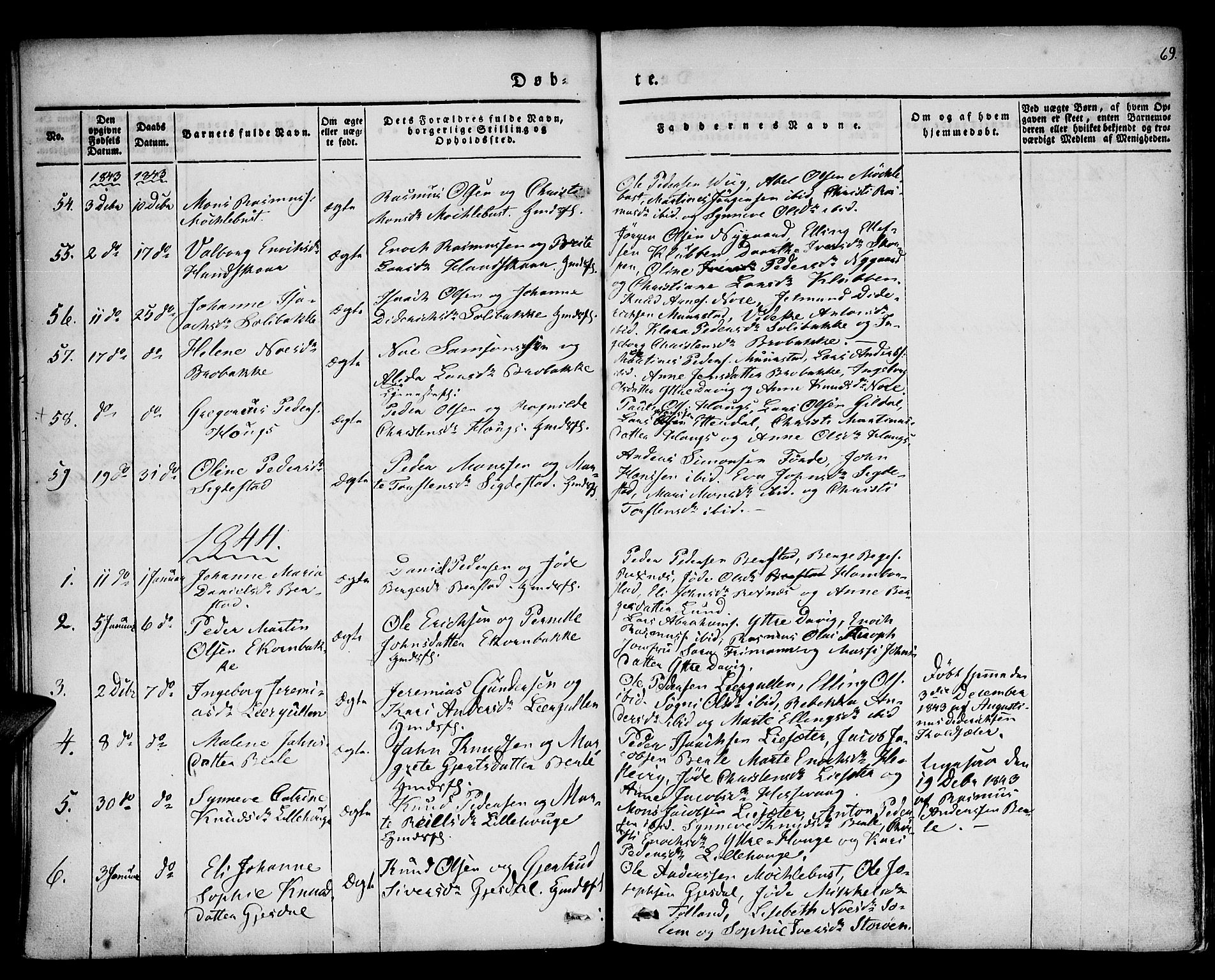 Davik sokneprestembete, AV/SAB-A-79701/H/Haa/Haaa/L0004: Parish register (official) no. A 4, 1830-1849, p. 69