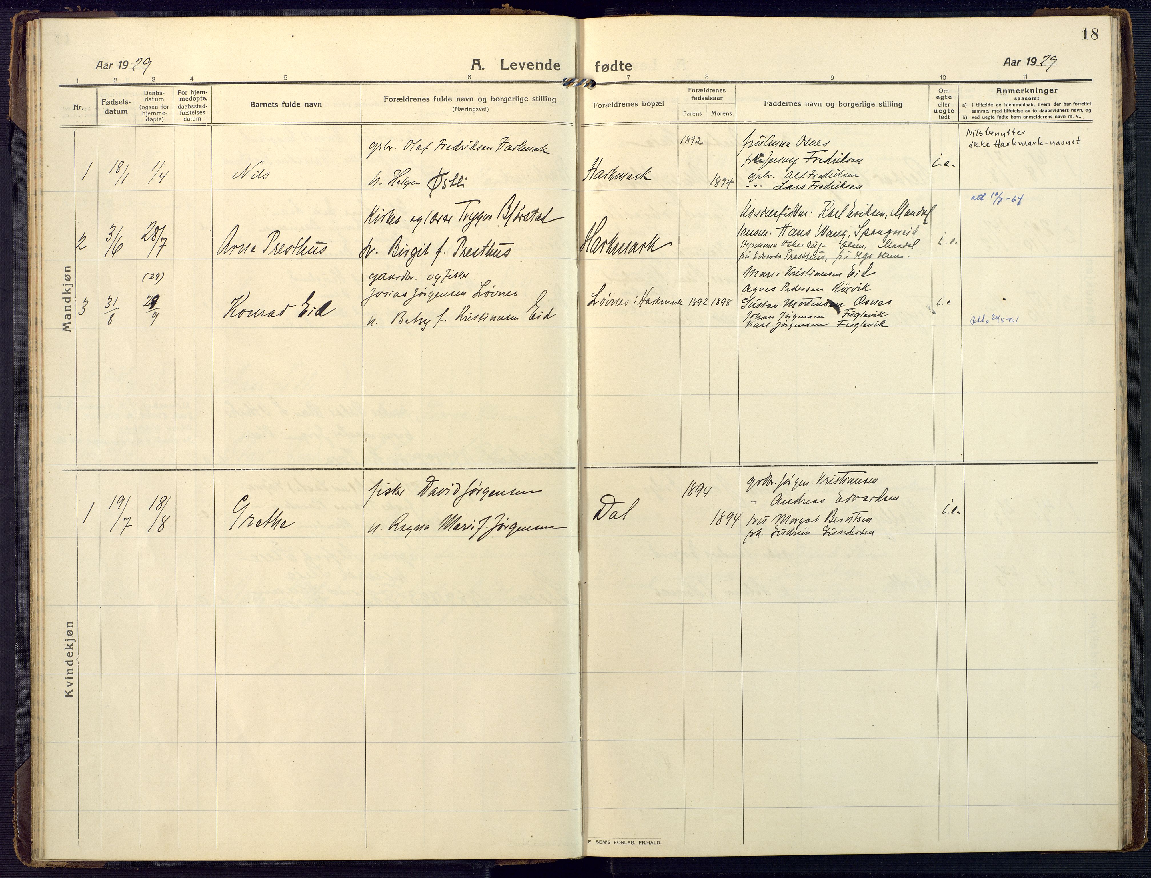 Mandal sokneprestkontor, AV/SAK-1111-0030/F/Fa/Fab/L0003: Parish register (official) no. A 3, 1913-1933, p. 18