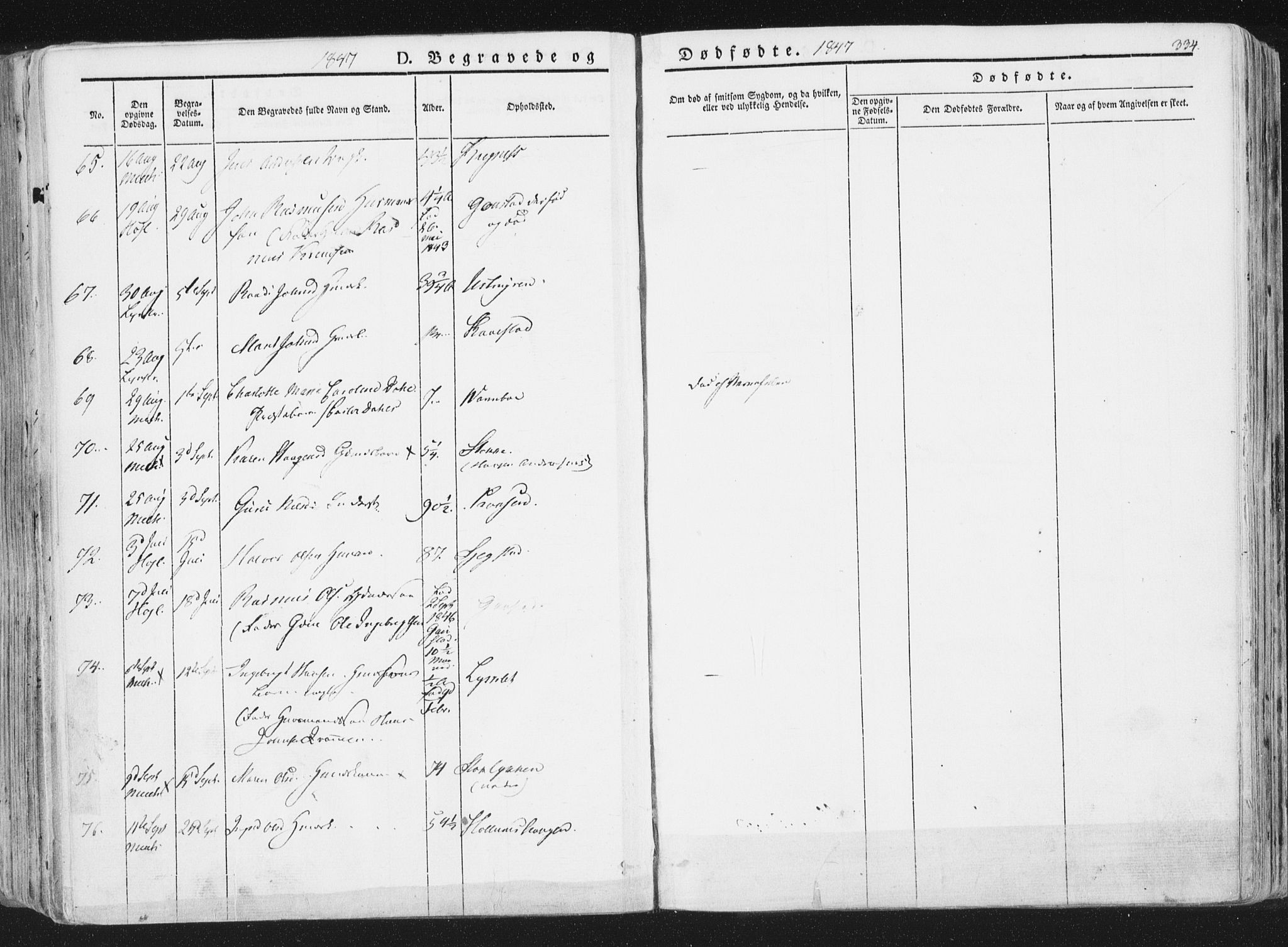 Ministerialprotokoller, klokkerbøker og fødselsregistre - Sør-Trøndelag, AV/SAT-A-1456/691/L1074: Parish register (official) no. 691A06, 1842-1852, p. 334