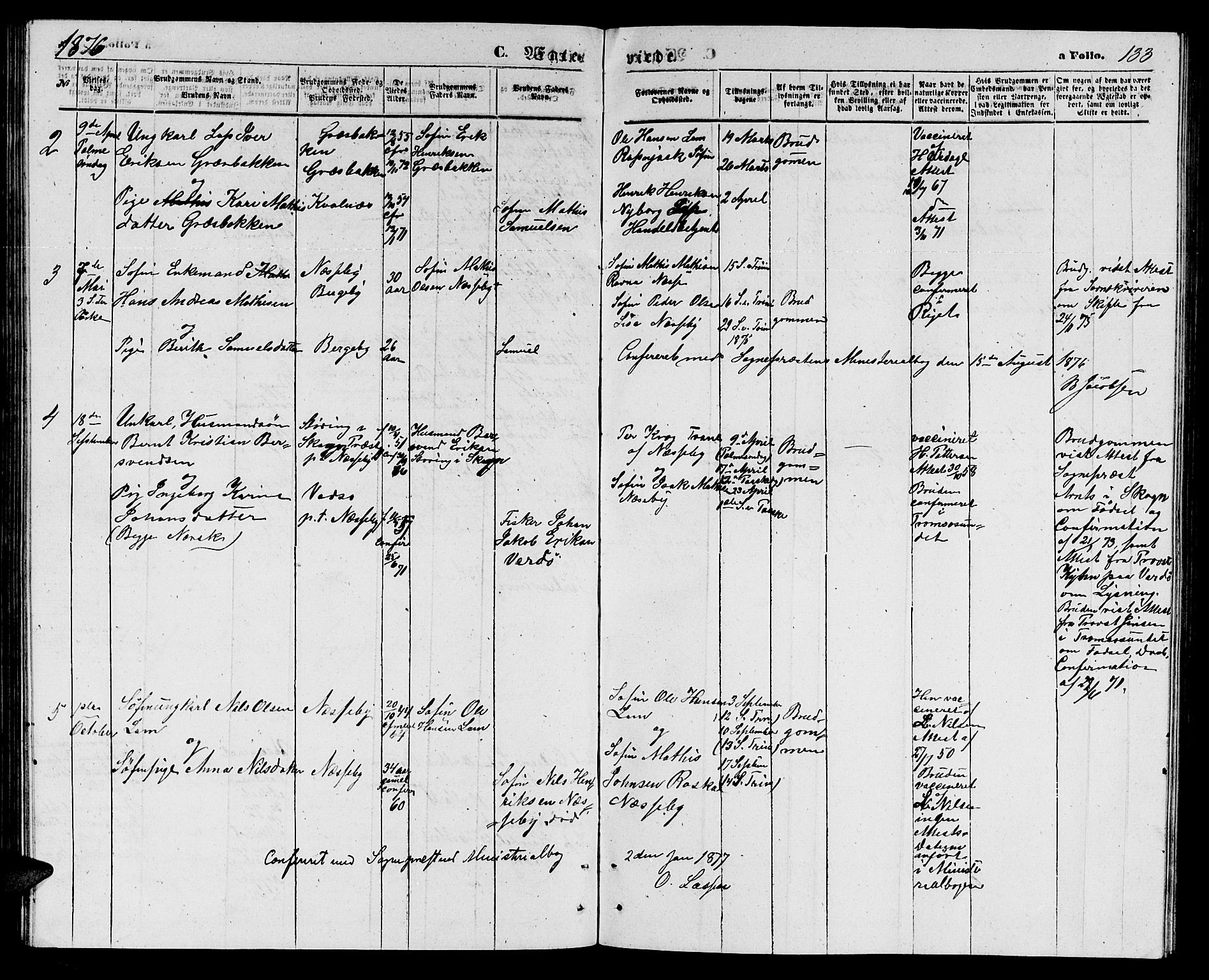 Nesseby sokneprestkontor, AV/SATØ-S-1330/H/Hb/L0003klokker: Parish register (copy) no. 3, 1869-1876, p. 133