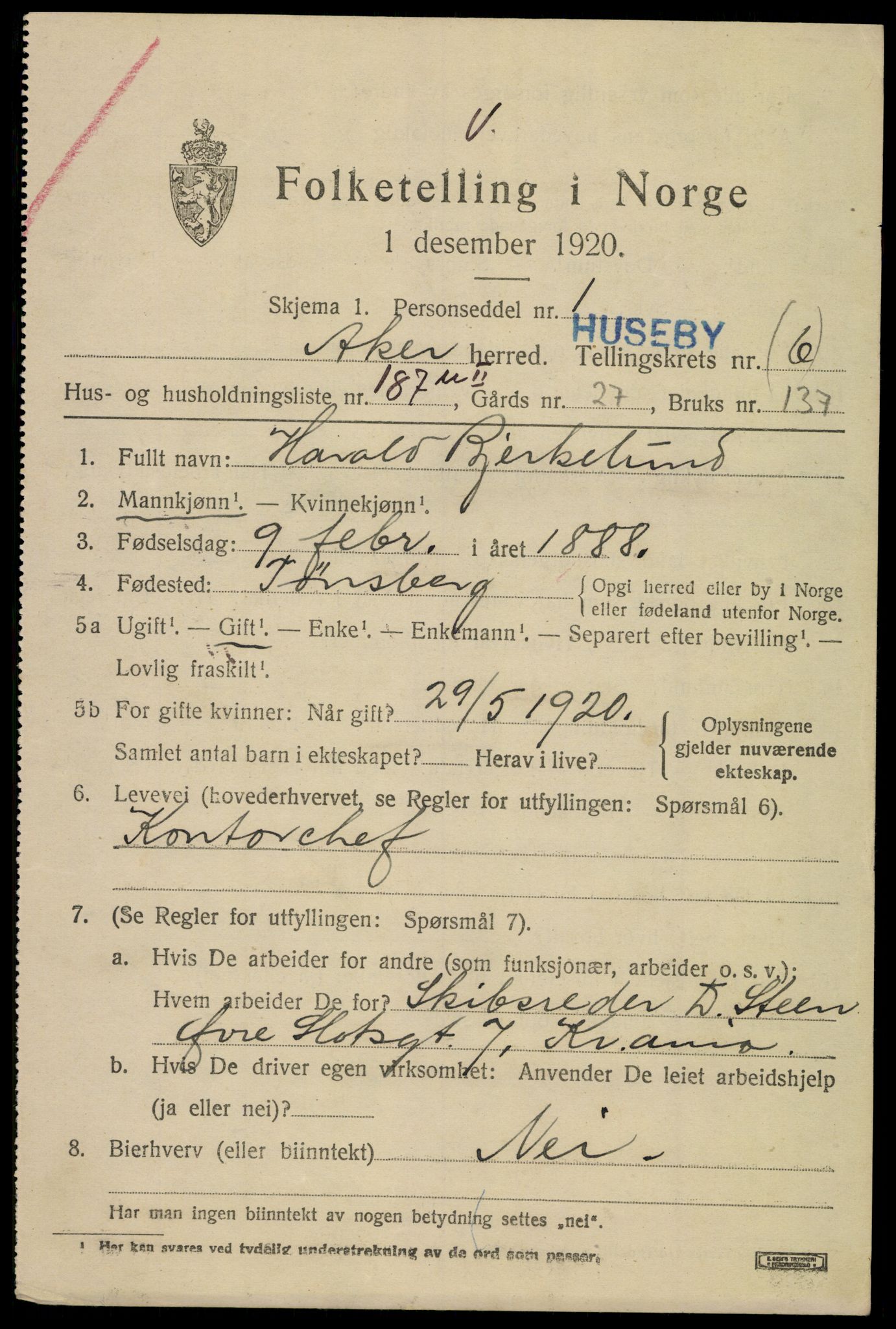 SAO, 1920 census for Aker, 1920, p. 13382