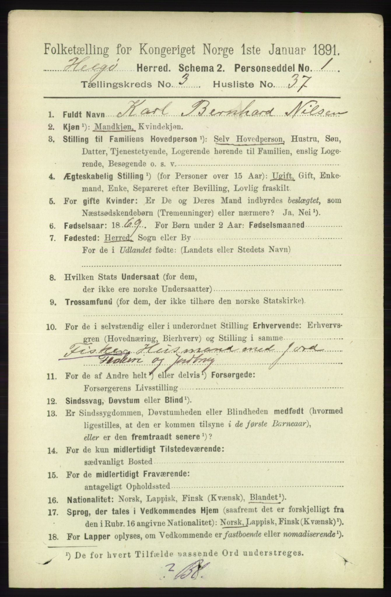 RA, 1891 census for 1935 Helgøy, 1891, p. 973