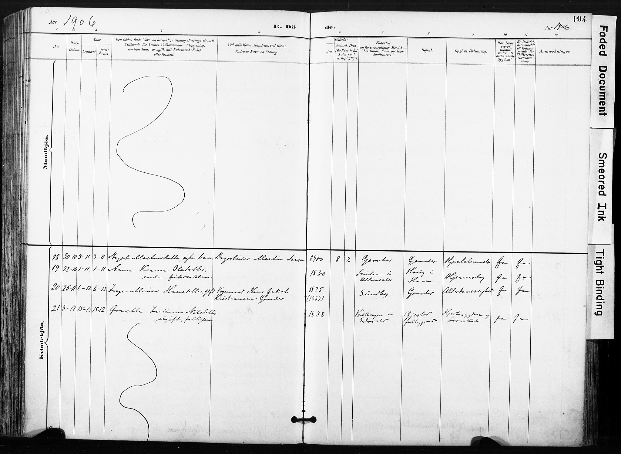 Ullensaker prestekontor Kirkebøker, AV/SAO-A-10236a/F/Fb/L0002: Parish register (official) no. II 2, 1894-1909, p. 194