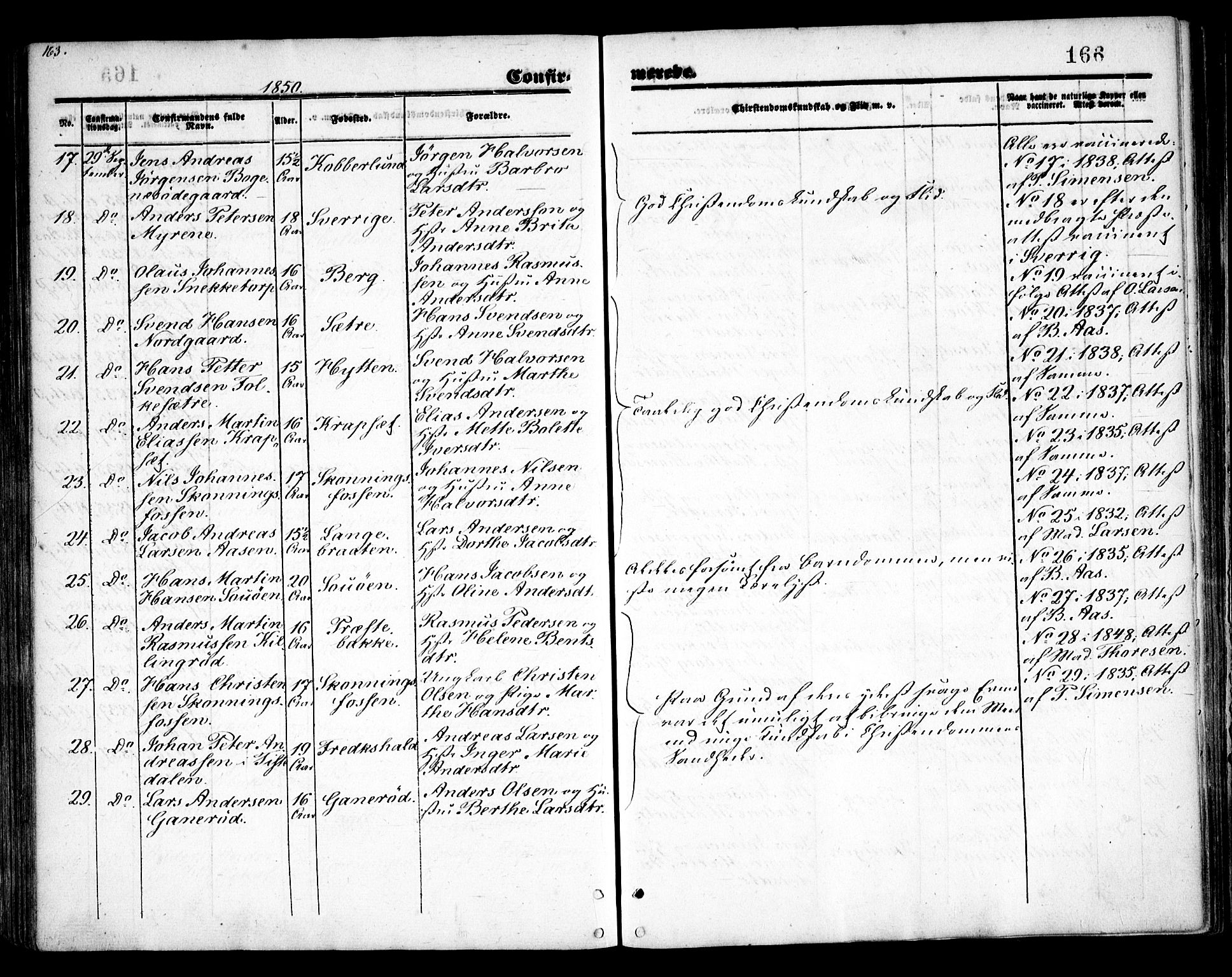 Idd prestekontor Kirkebøker, SAO/A-10911/F/Fc/L0004a: Parish register (official) no. III 4A, 1848-1860, p. 166
