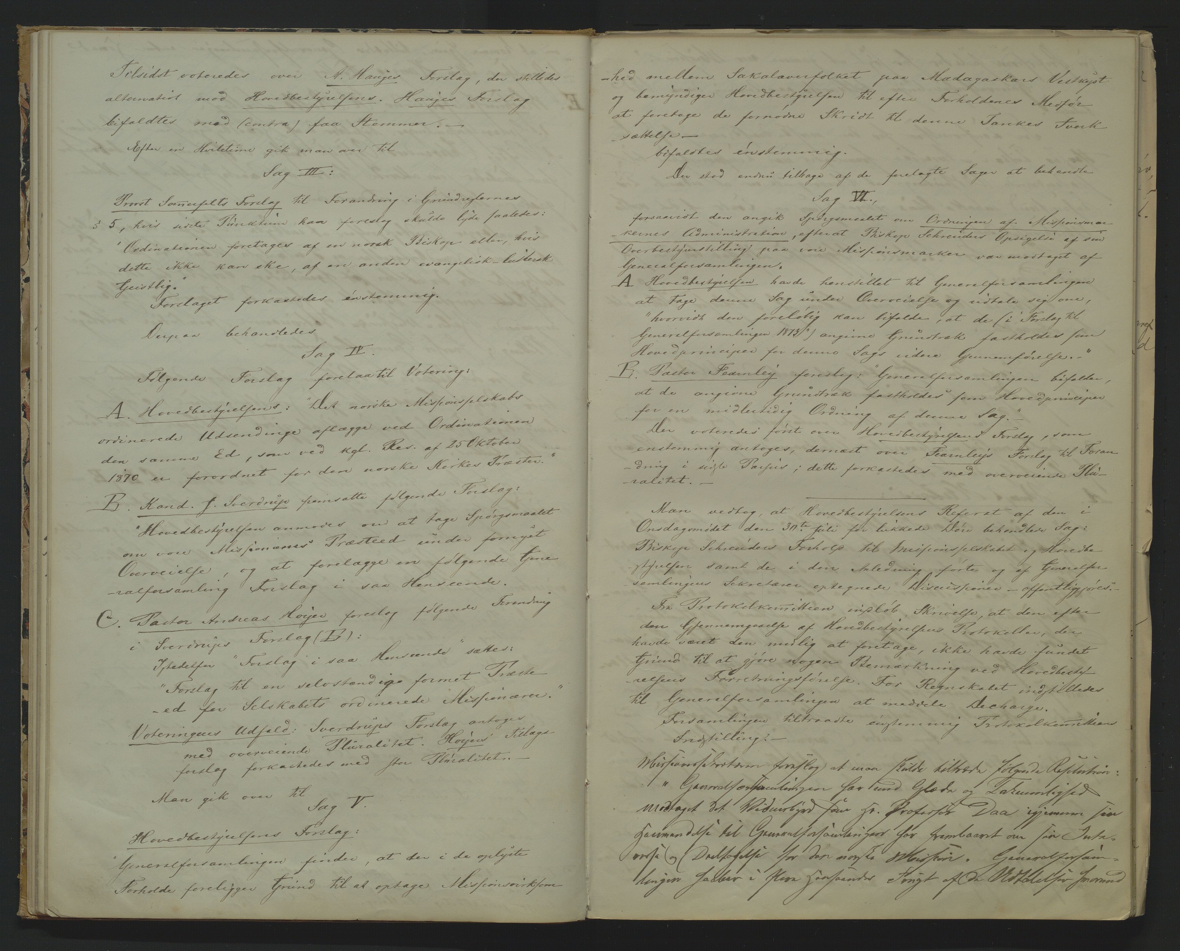 Det Norske Misjonsselskap - hovedadministrasjonen, VID/MA-A-1045/D/Da/Daa/L0028/0016: Beretninger, rapporter, cirkulære, protokoller / Protokoll - Referat fra Generalforsamlingene., 1867-1888