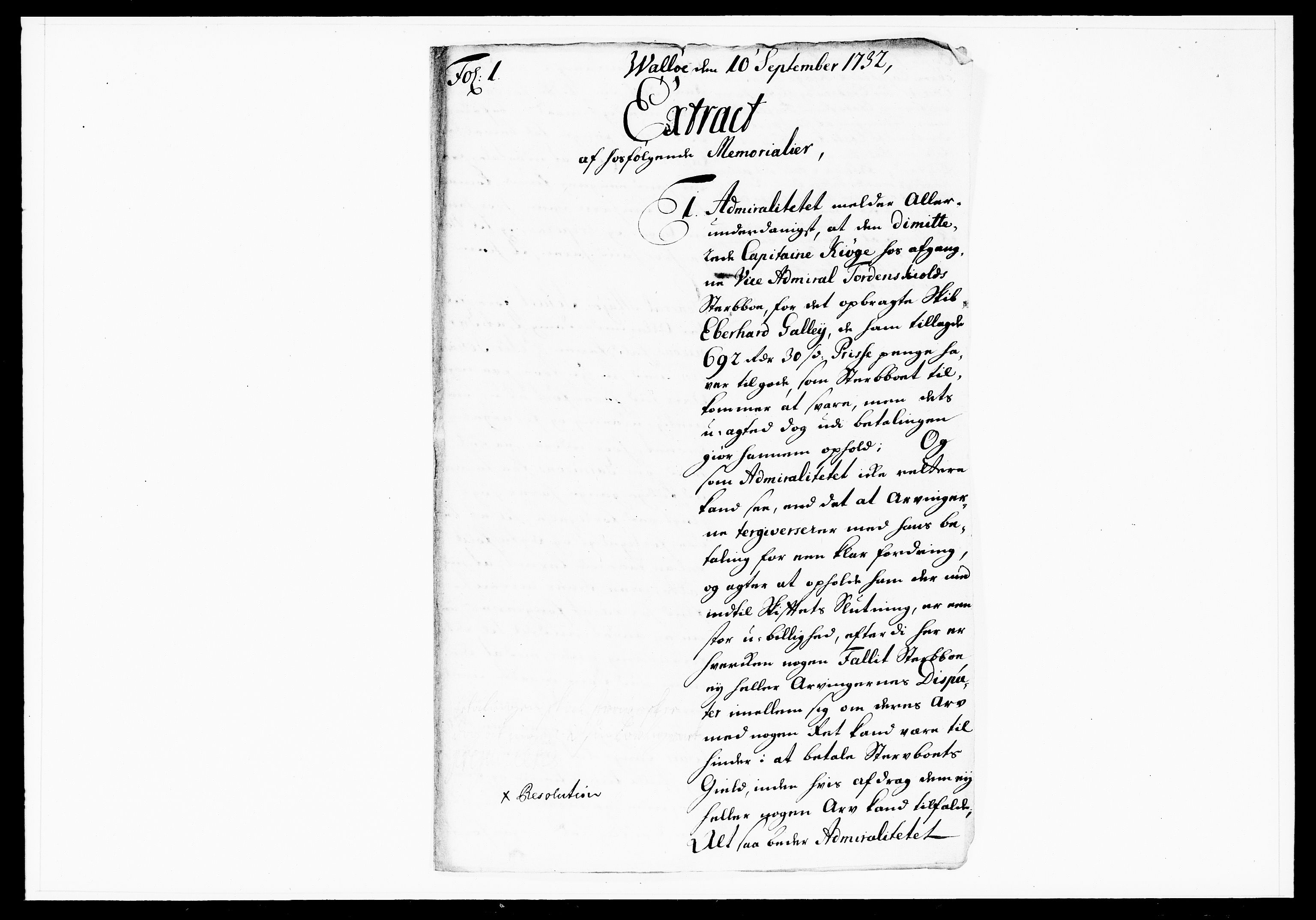 Krigskollegiet, Krigskancelliet, DRA/A-0006/-/1103-1107: Refererede sager, 1732, p. 235