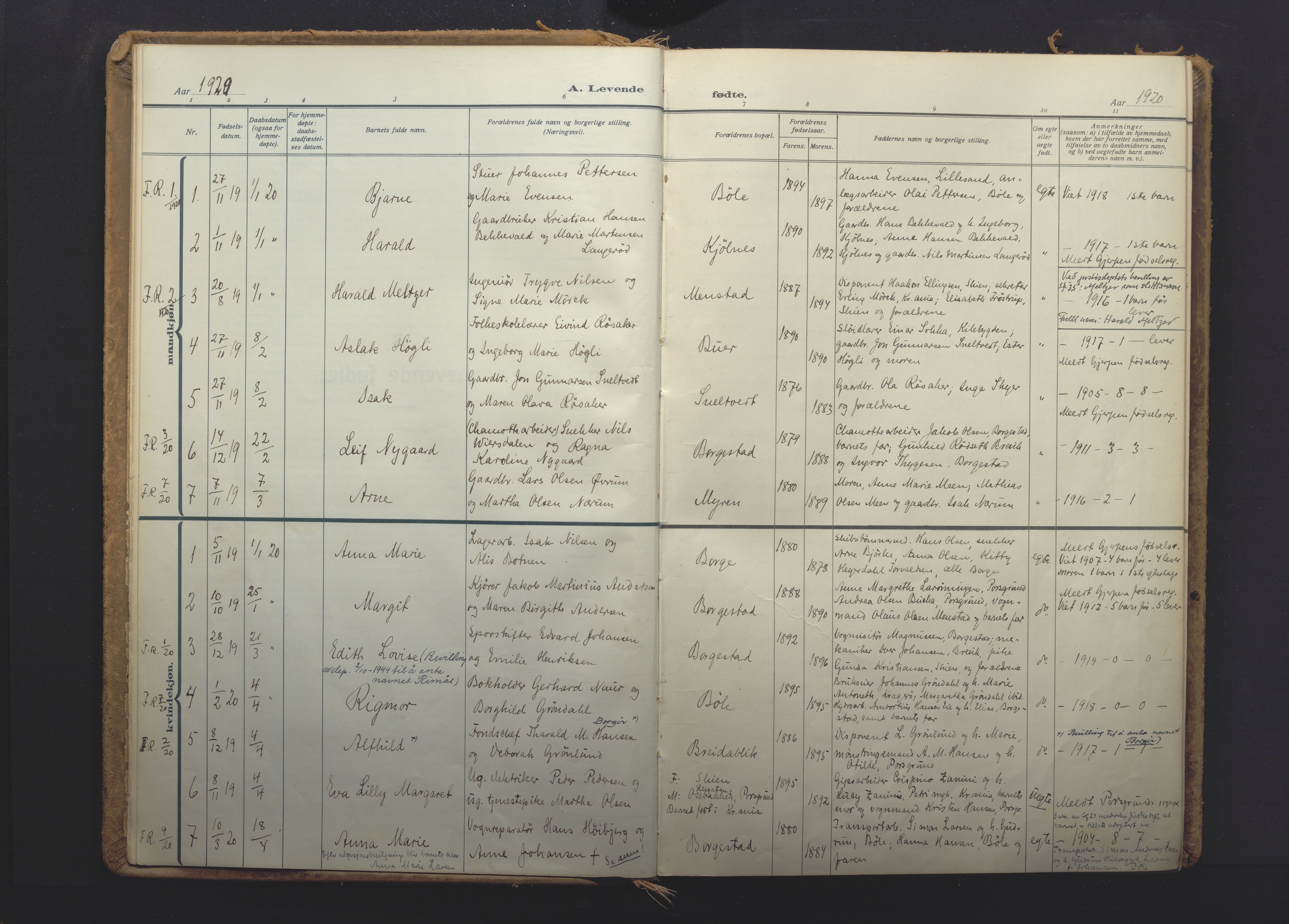 Gjerpen kirkebøker, AV/SAKO-A-265/F/Fb/L0001: Parish register (official) no. II 1, 1920-1935
