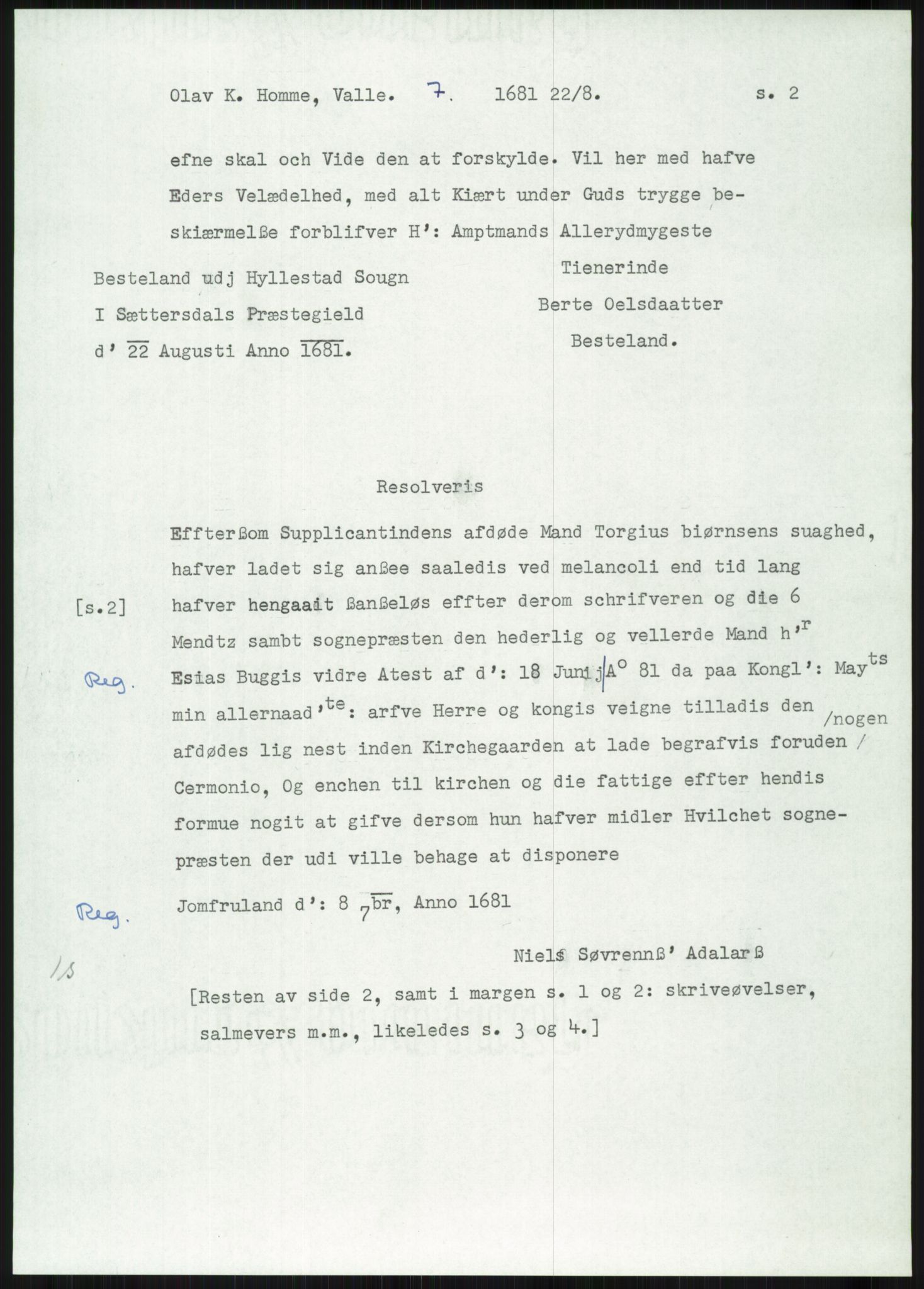 Samlinger til kildeutgivelse, Diplomavskriftsamlingen, AV/RA-EA-4053/H/Ha, p. 2487