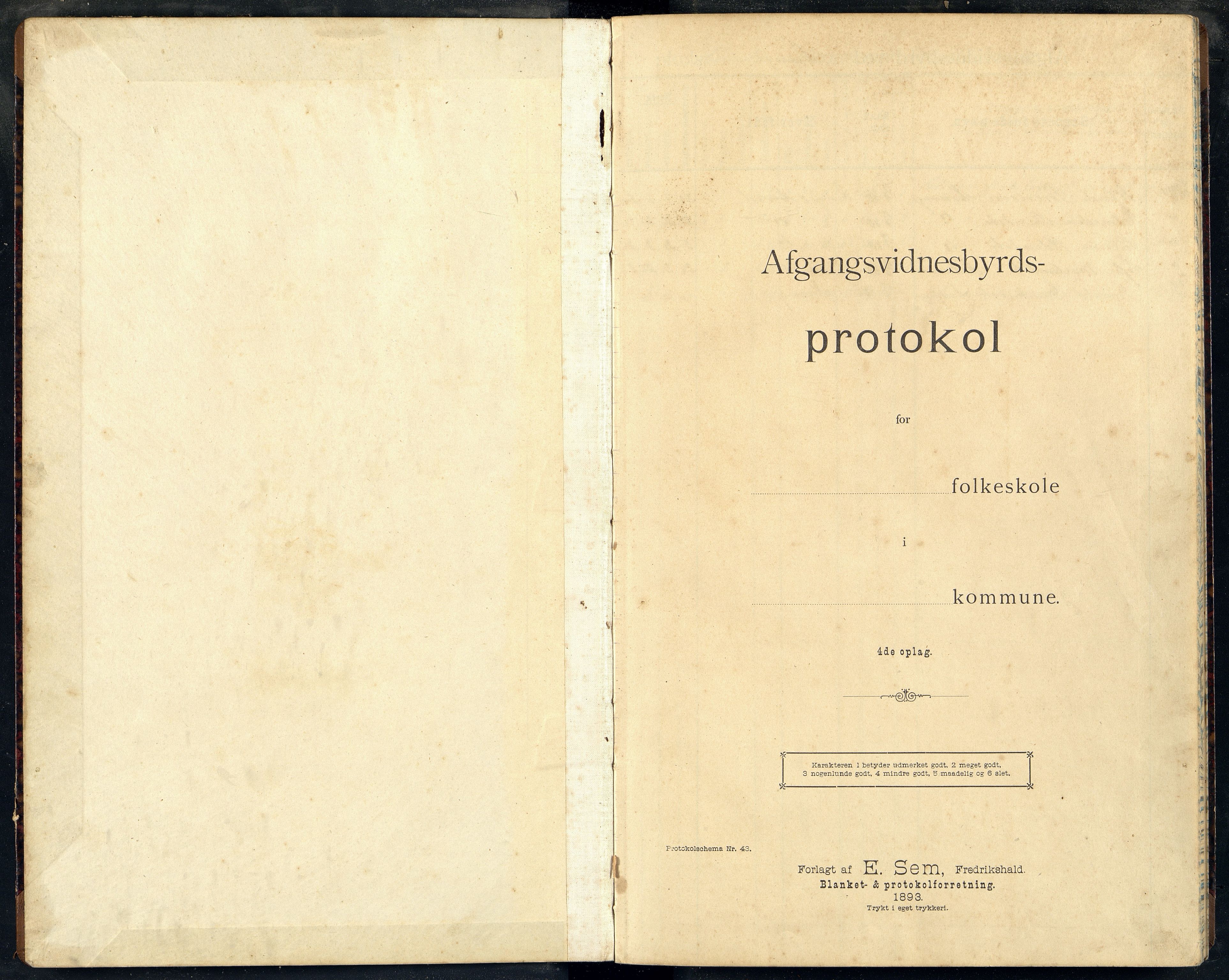 Herad kommune - Skolestyret, ARKSOR/1003HE510/F/L0001: Avgangsvitnemålsprotokoll, 1893-1897