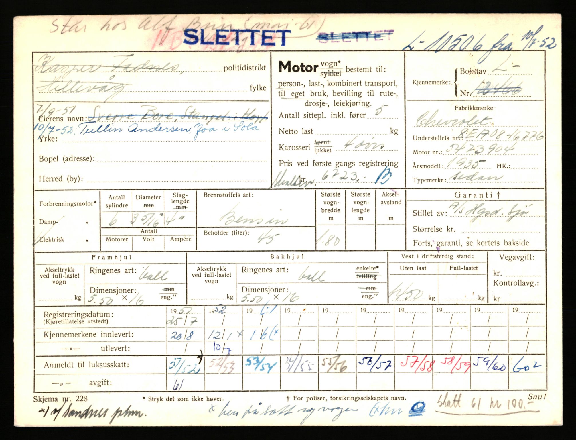Stavanger trafikkstasjon, AV/SAST-A-101942/0/F/L0019: L-10500 - L-10999, 1930-1971, p. 25