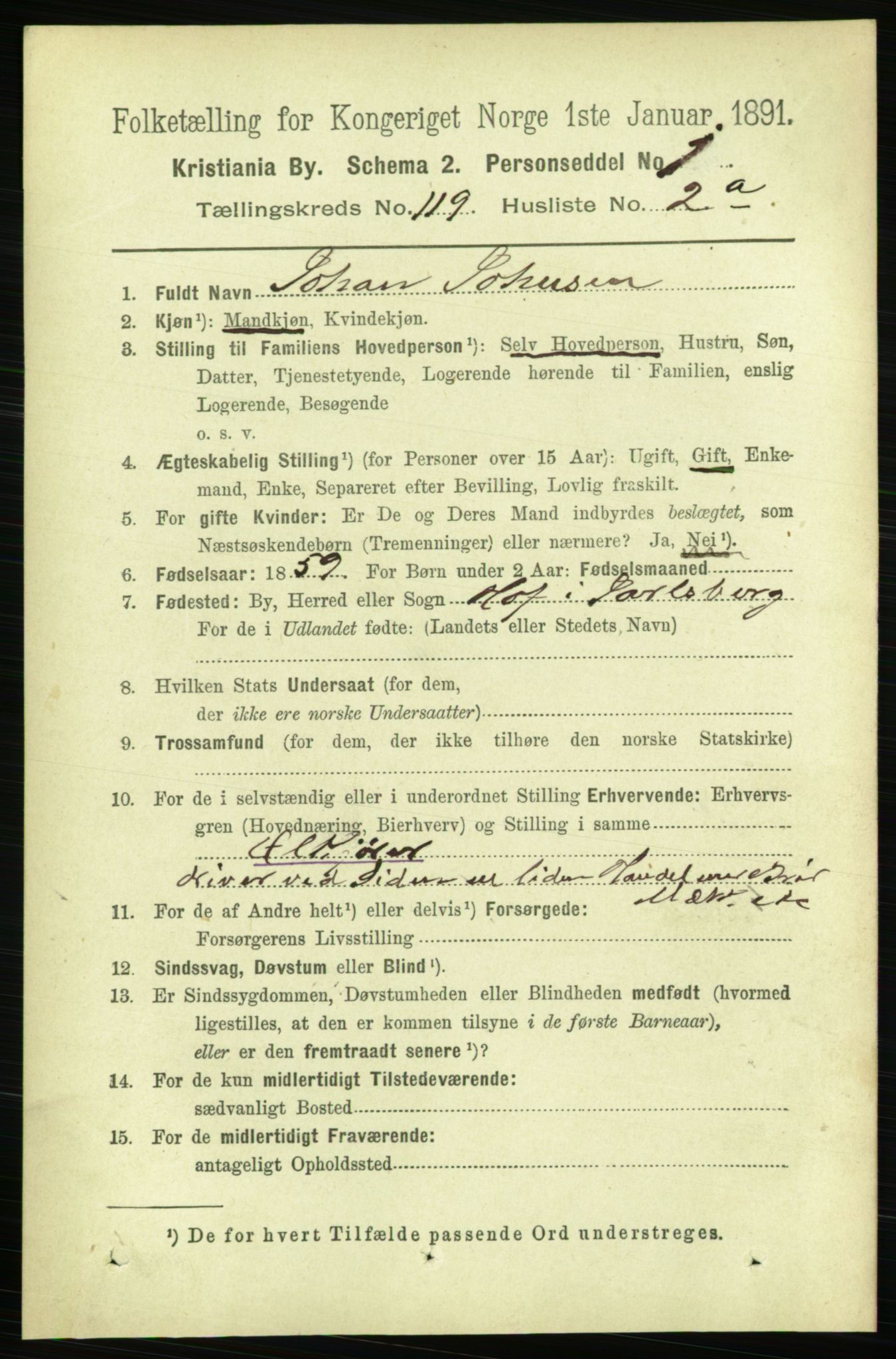 RA, 1891 census for 0301 Kristiania, 1891, p. 63732