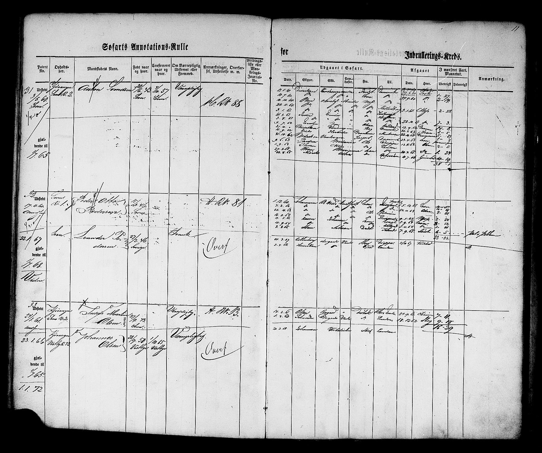 Son mønstringskontor, AV/SAO-A-10569e/F/Fc/Fca/L0001: Annotasjonsrulle, 1860-1868, p. 13