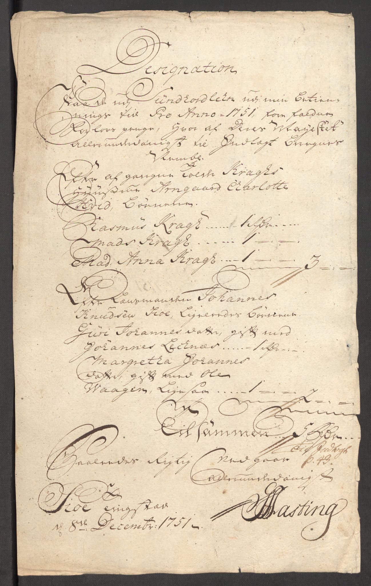 Rentekammeret inntil 1814, Reviderte regnskaper, Fogderegnskap, AV/RA-EA-4092/R48/L3056: Fogderegnskap Sunnhordland og Hardanger, 1751, p. 241