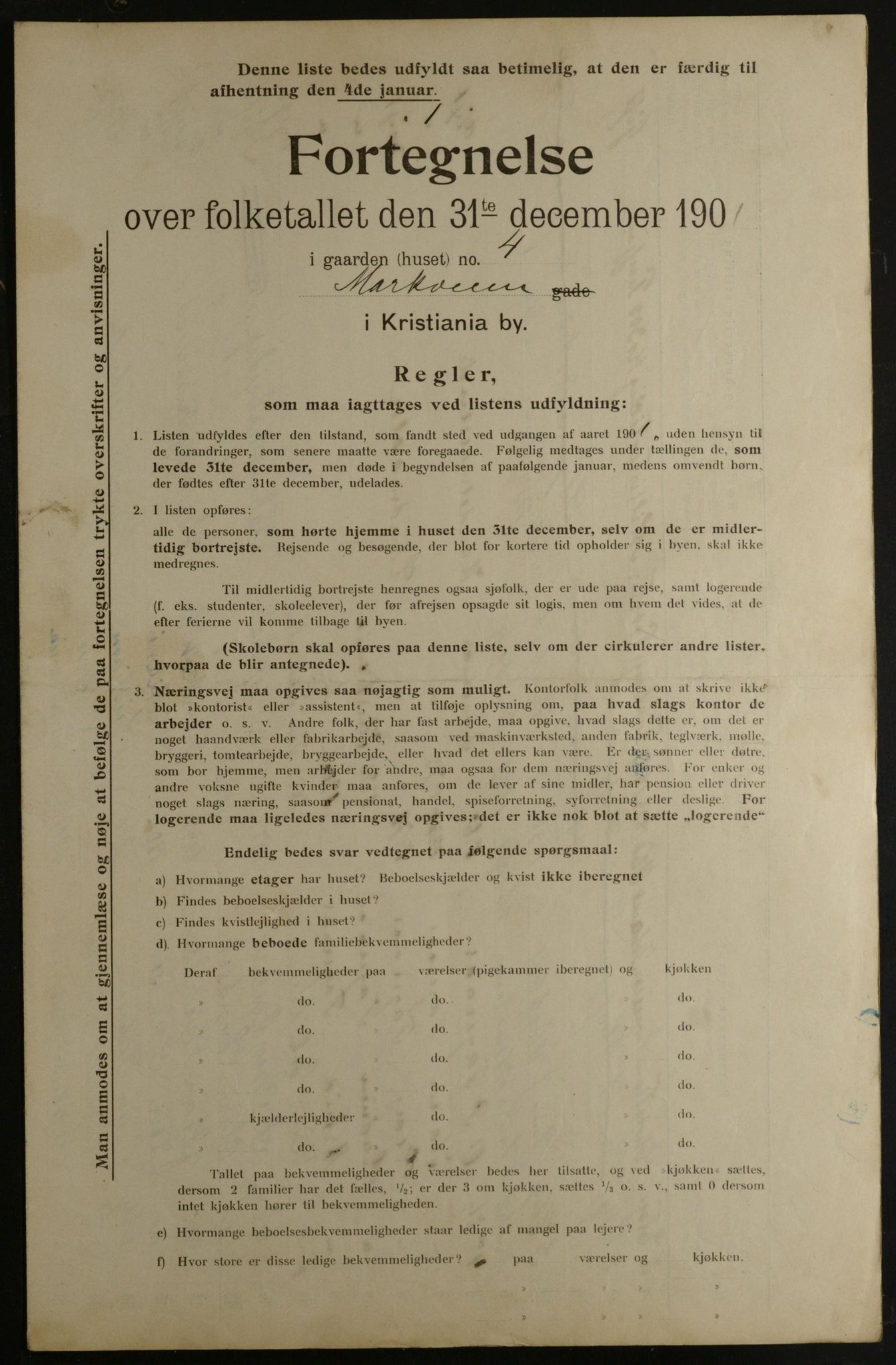 OBA, Municipal Census 1901 for Kristiania, 1901, p. 9763