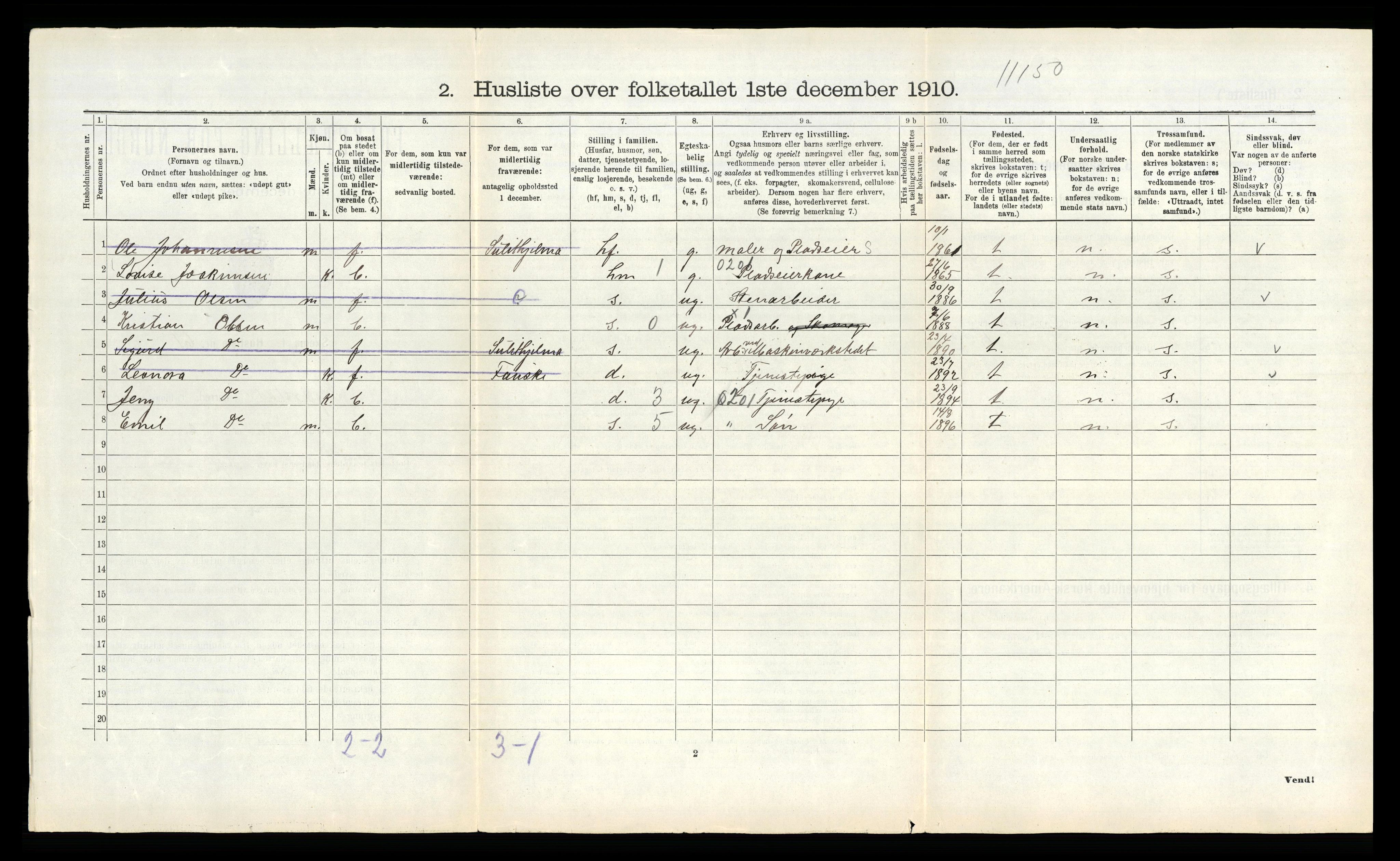 RA, 1910 census for Skjerstad, 1910, p. 902