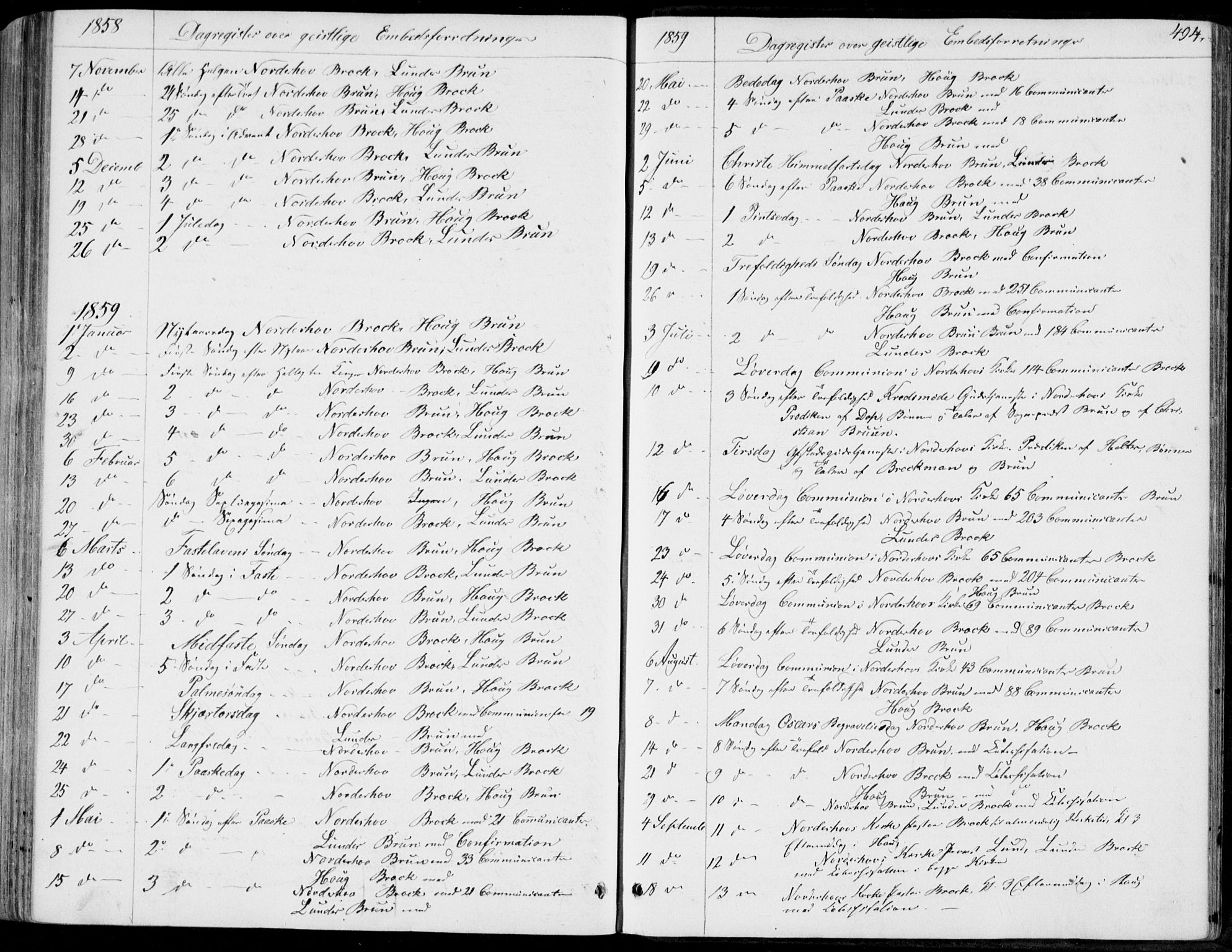 Norderhov kirkebøker, AV/SAKO-A-237/F/Fa/L0012: Parish register (official) no. 12, 1856-1865, p. 494