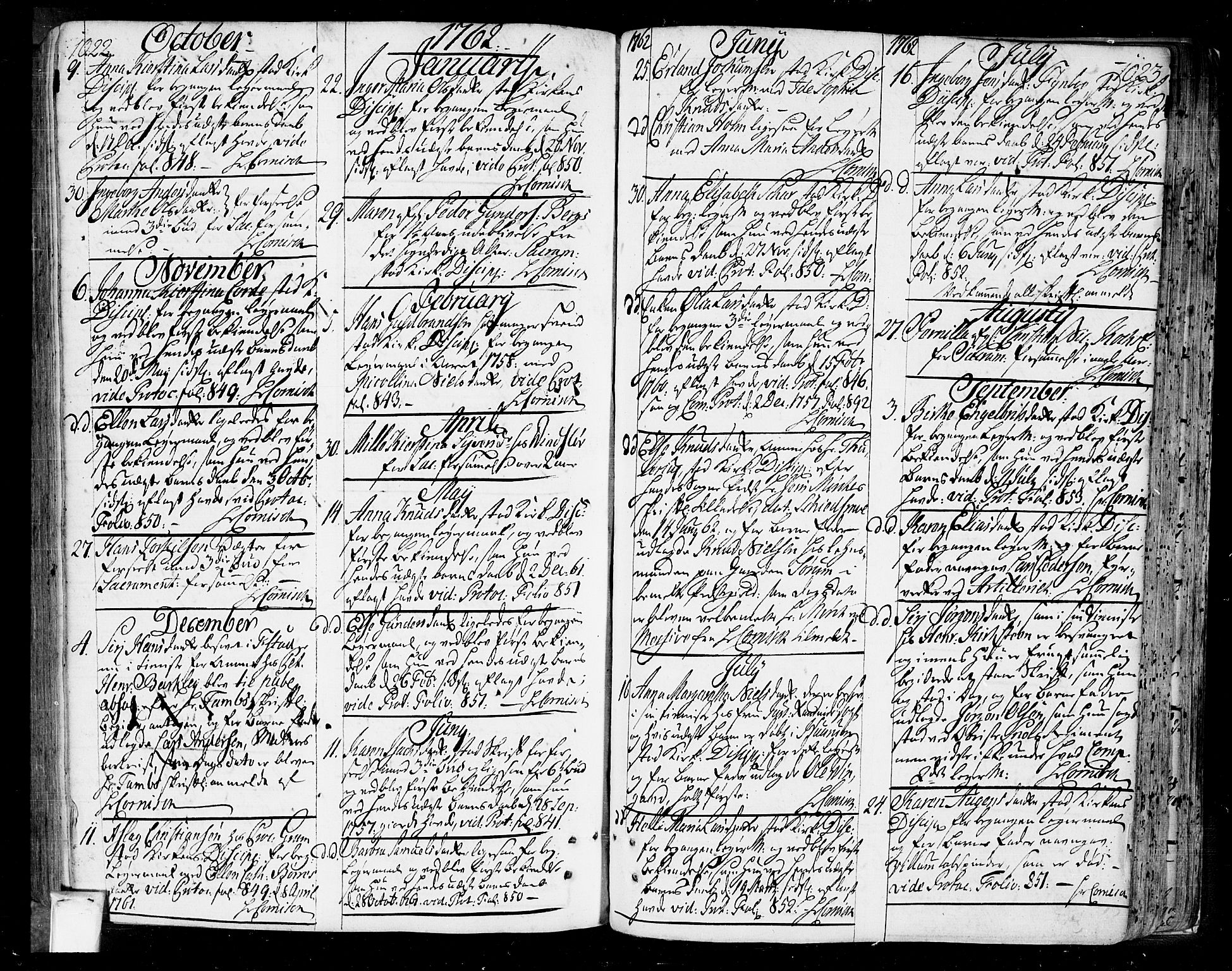 Oslo domkirke Kirkebøker, SAO/A-10752/F/Fa/L0004: Parish register (official) no. 4, 1743-1786, p. 1022-1023
