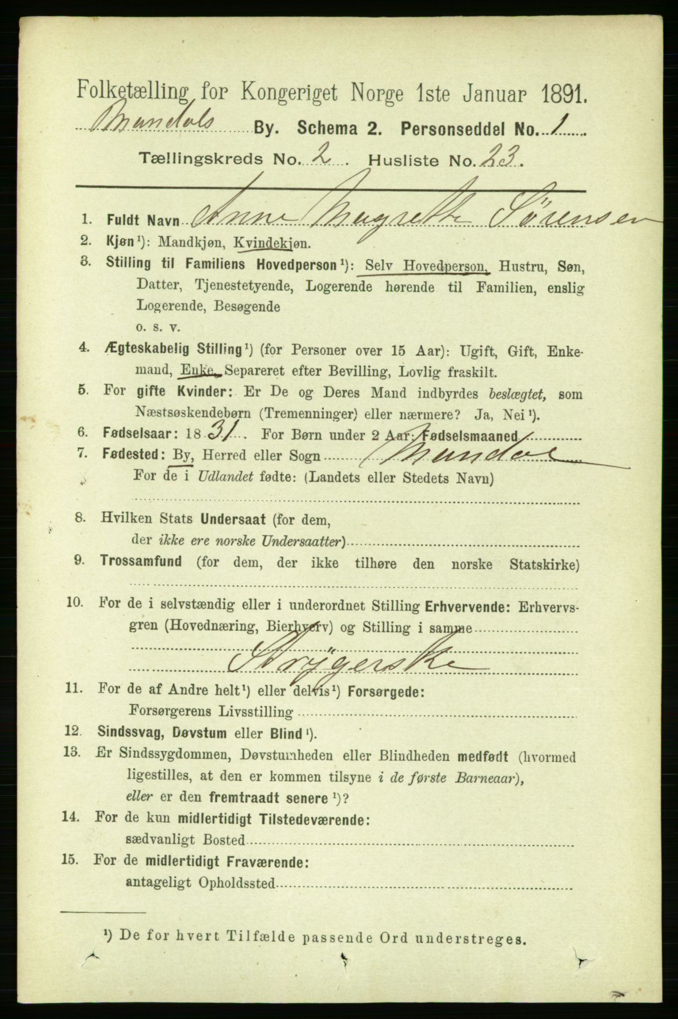 RA, 1891 census for 1002 Mandal, 1891, p. 1608