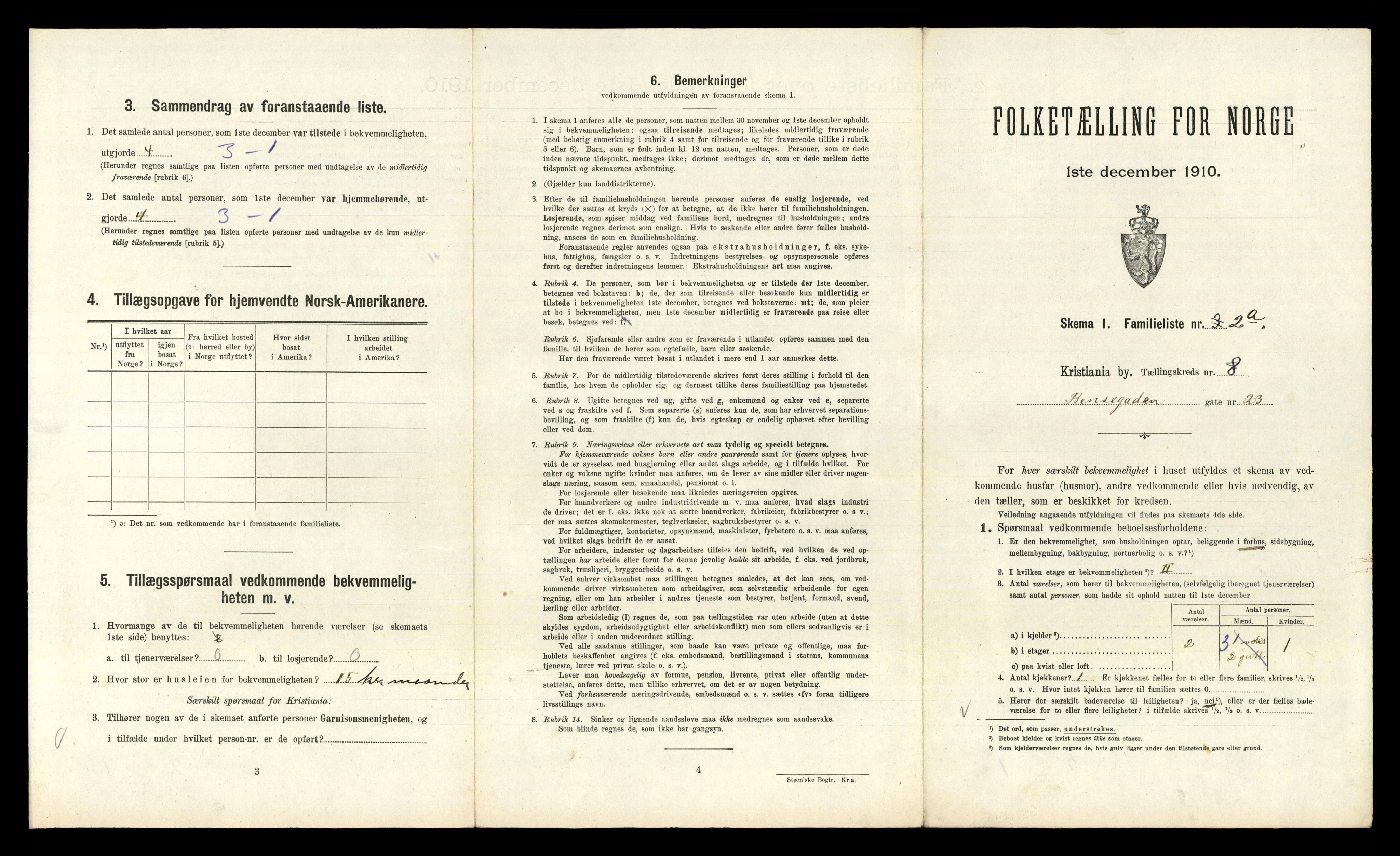 RA, 1910 census for Kristiania, 1910, p. 4787