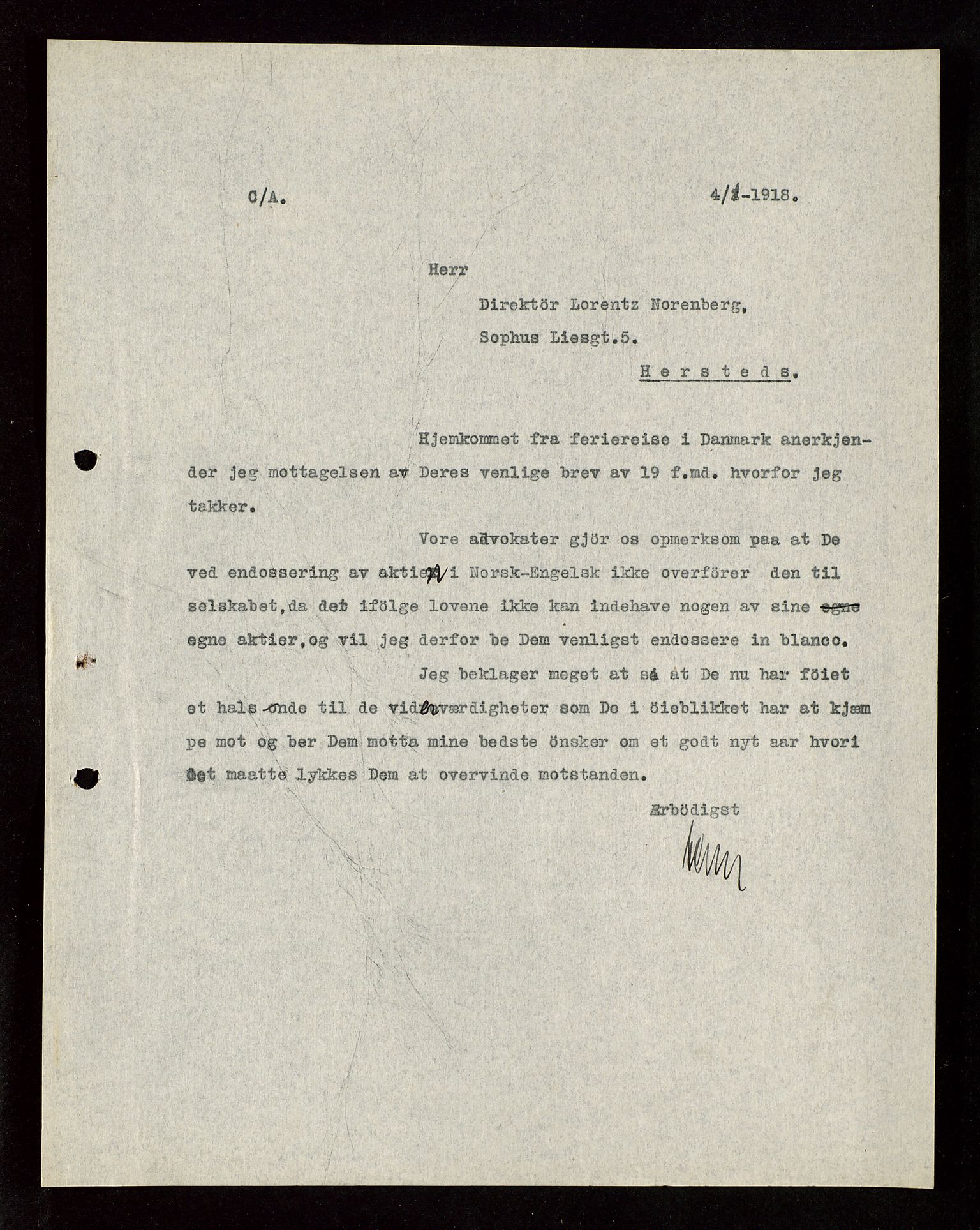 Pa 1521 - A/S Norske Shell, AV/SAST-A-101915/E/Ea/Eaa/L0003: Sjefskorrespondanse, 1918, p. 194