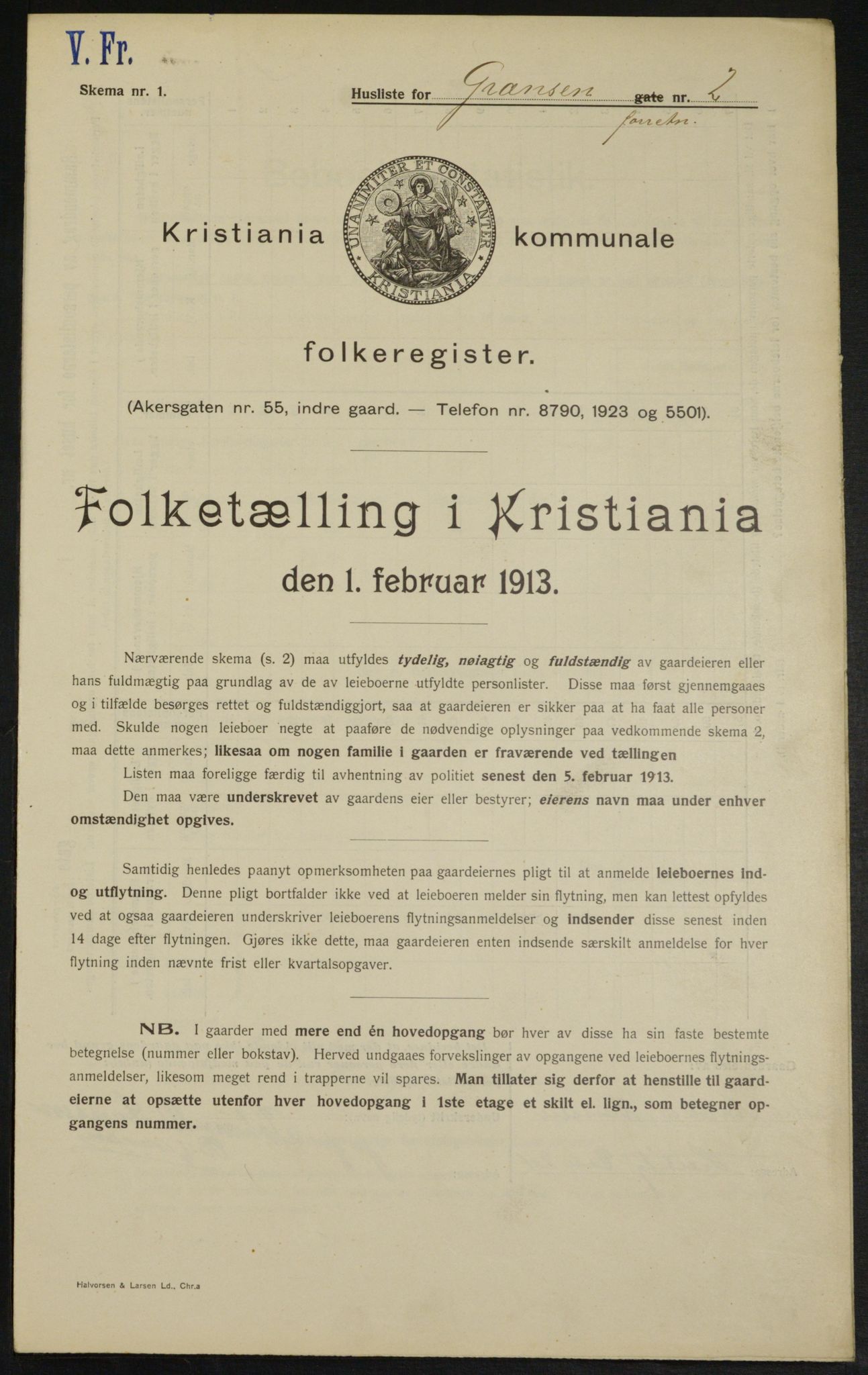 OBA, Municipal Census 1913 for Kristiania, 1913, p. 29793