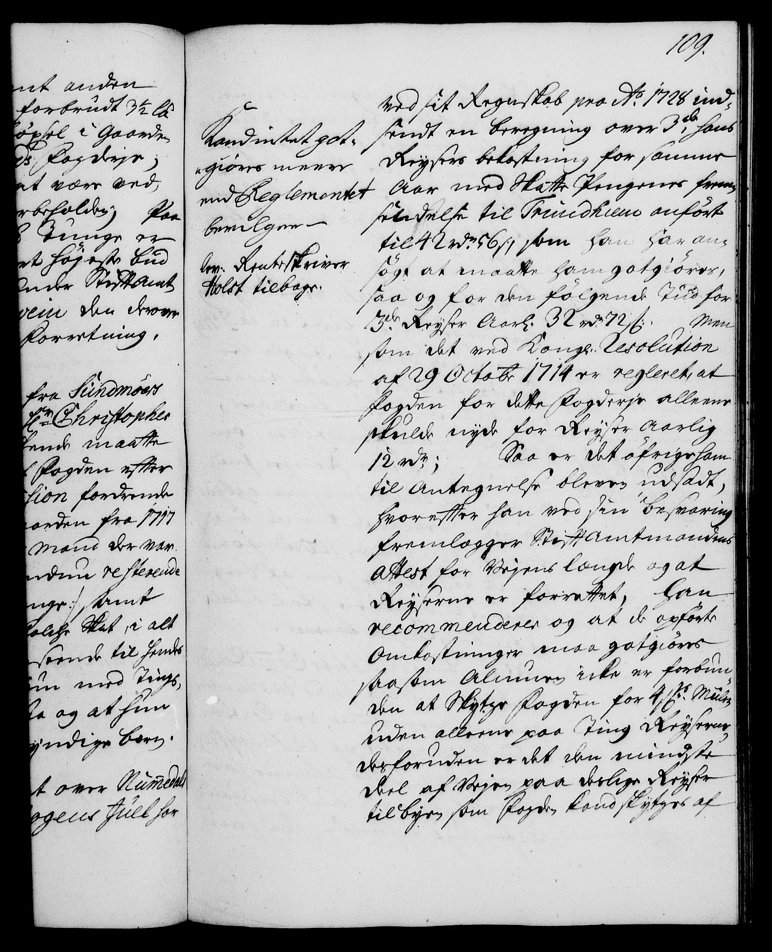 Rentekammeret, Kammerkanselliet, AV/RA-EA-3111/G/Gh/Gha/L0015: Norsk ekstraktmemorialprotokoll (merket RK 53.60), 1733, p. 109