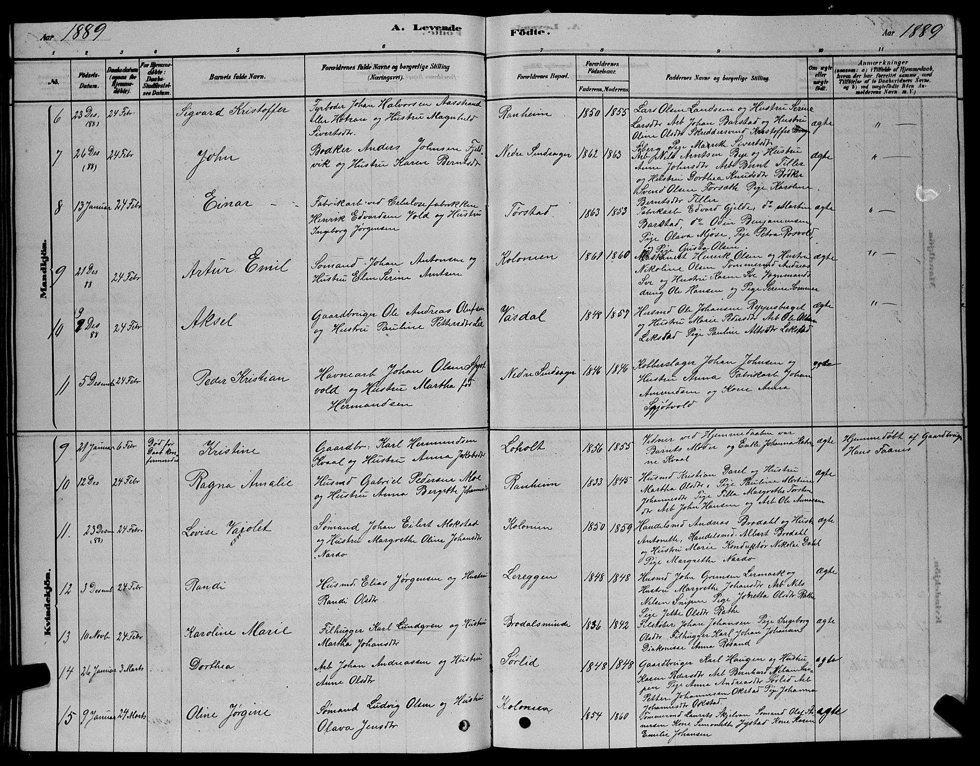 Ministerialprotokoller, klokkerbøker og fødselsregistre - Sør-Trøndelag, SAT/A-1456/606/L0312: Parish register (copy) no. 606C08, 1878-1894