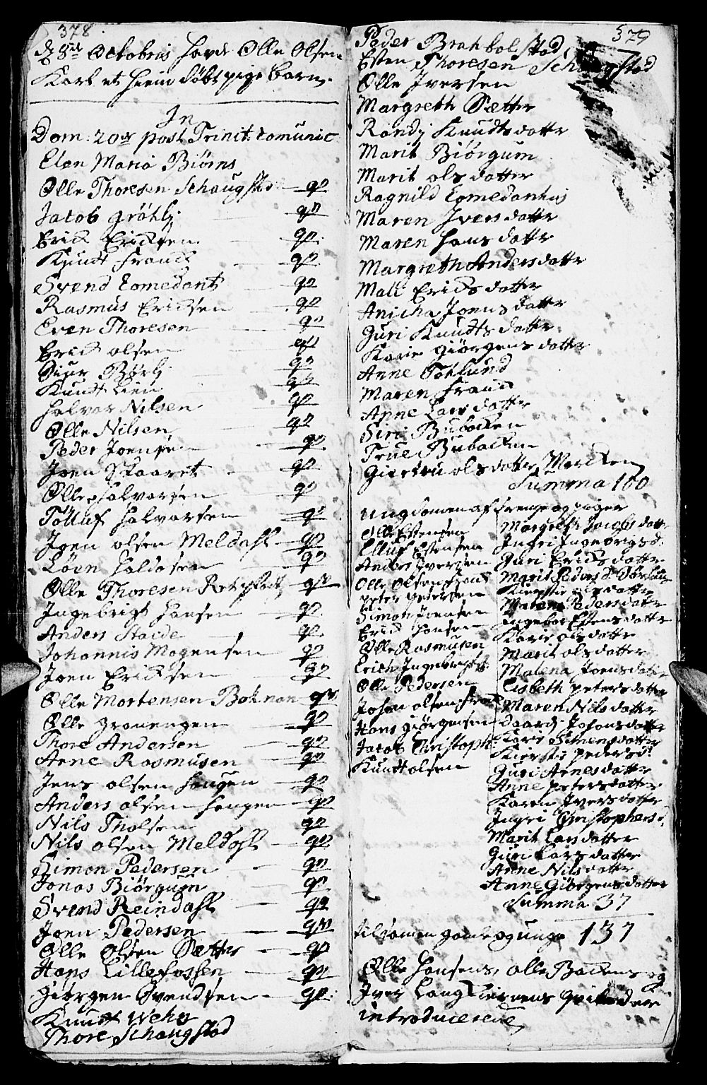 Kvikne prestekontor, SAH/PREST-064/H/Ha/Haa/L0001: Parish register (official) no. 1, 1740-1756, p. 378-379