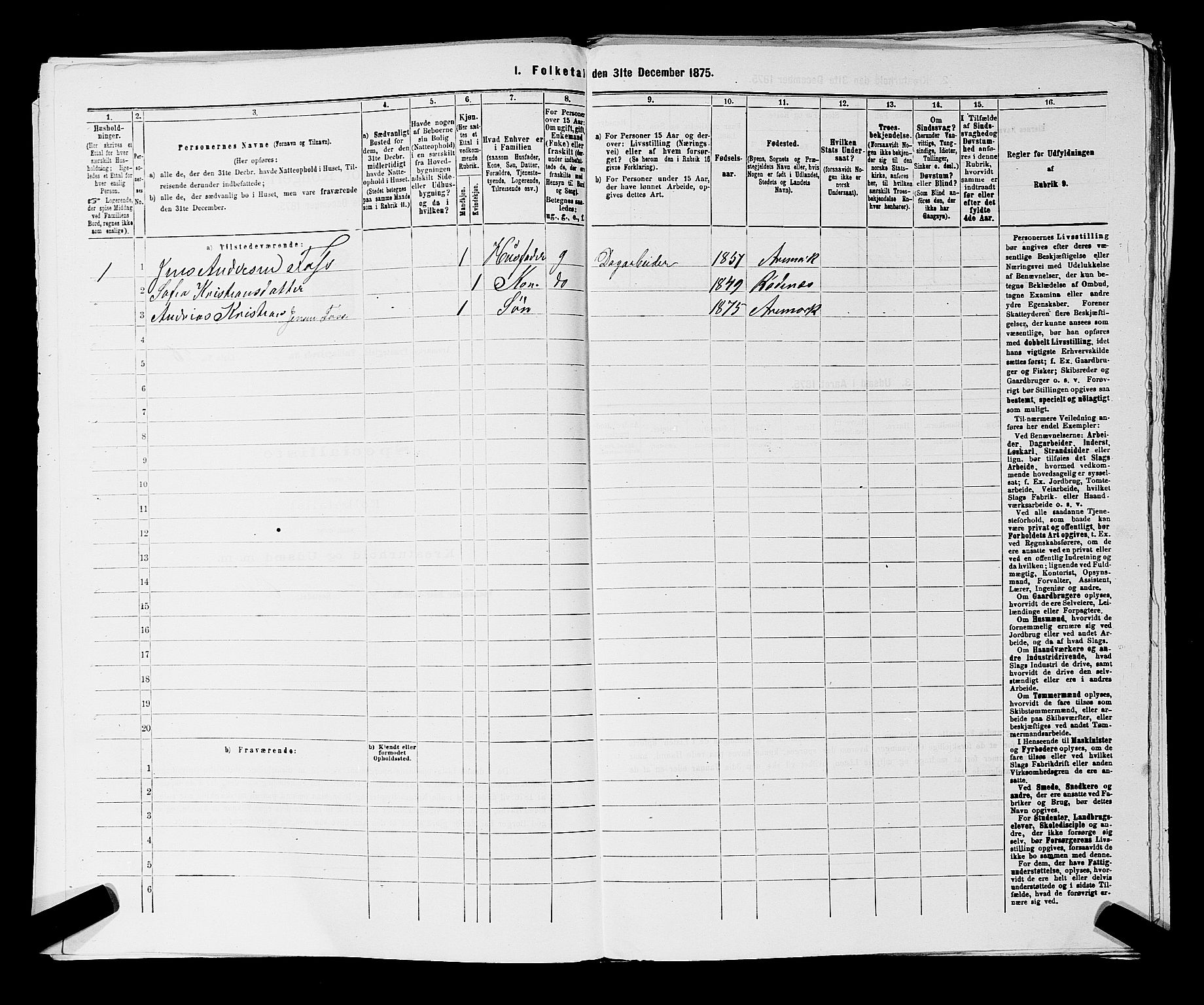 RA, 1875 census for 0118P Aremark, 1875, p. 1035