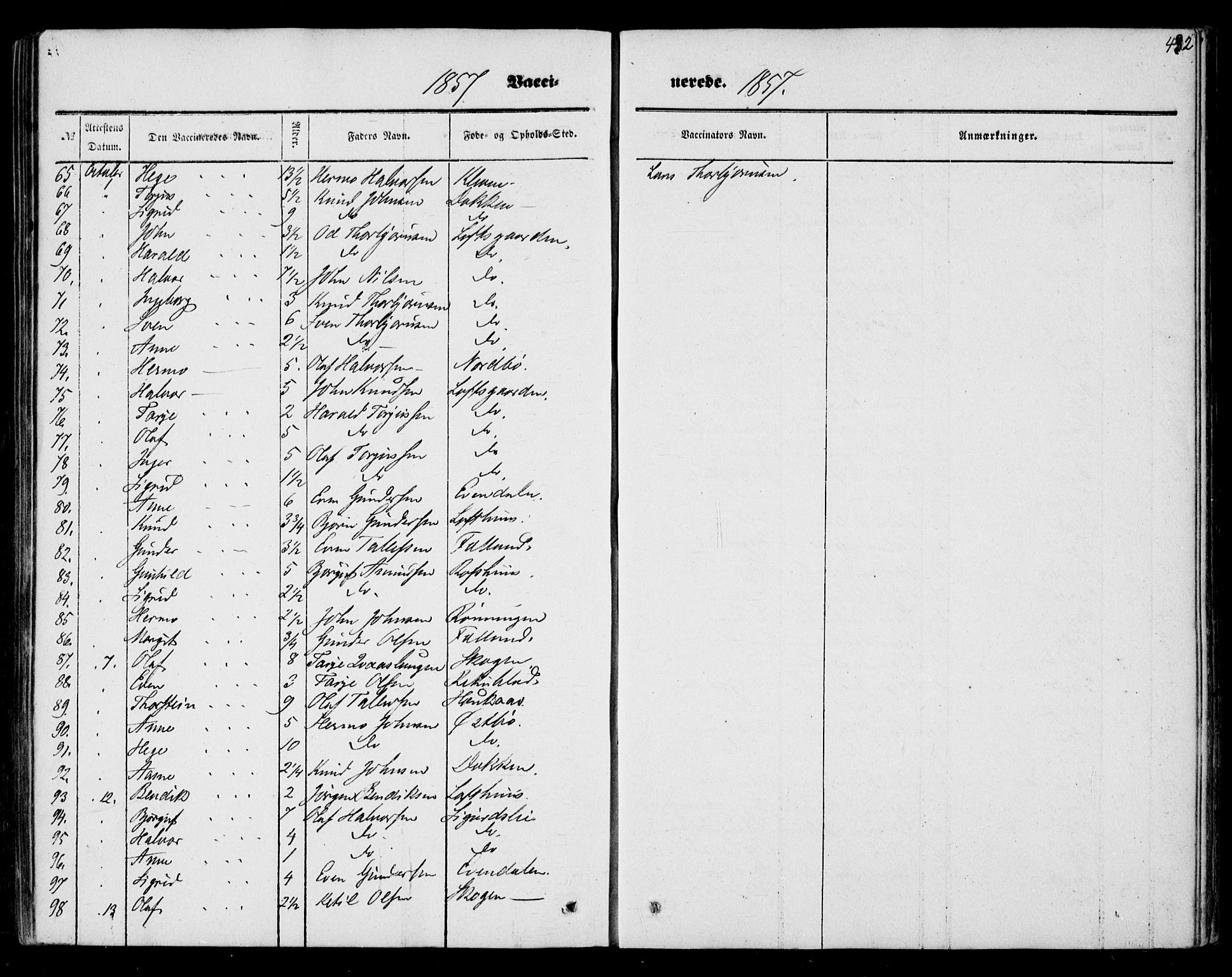 Mo kirkebøker, AV/SAKO-A-286/F/Fa/L0005: Parish register (official) no. I 5, 1844-1864, p. 432