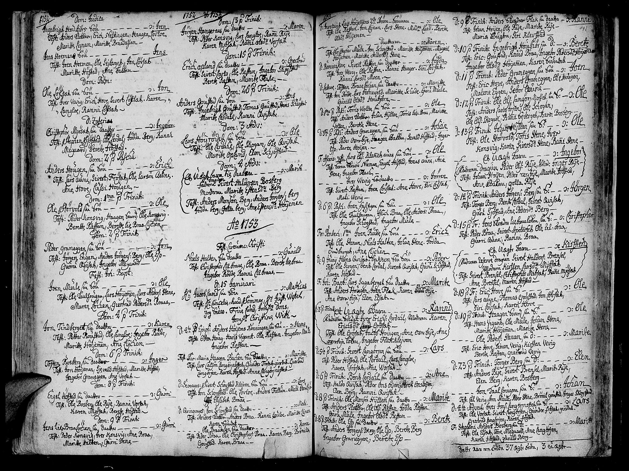 Ministerialprotokoller, klokkerbøker og fødselsregistre - Sør-Trøndelag, SAT/A-1456/612/L0368: Parish register (official) no. 612A02, 1702-1753, p. 41