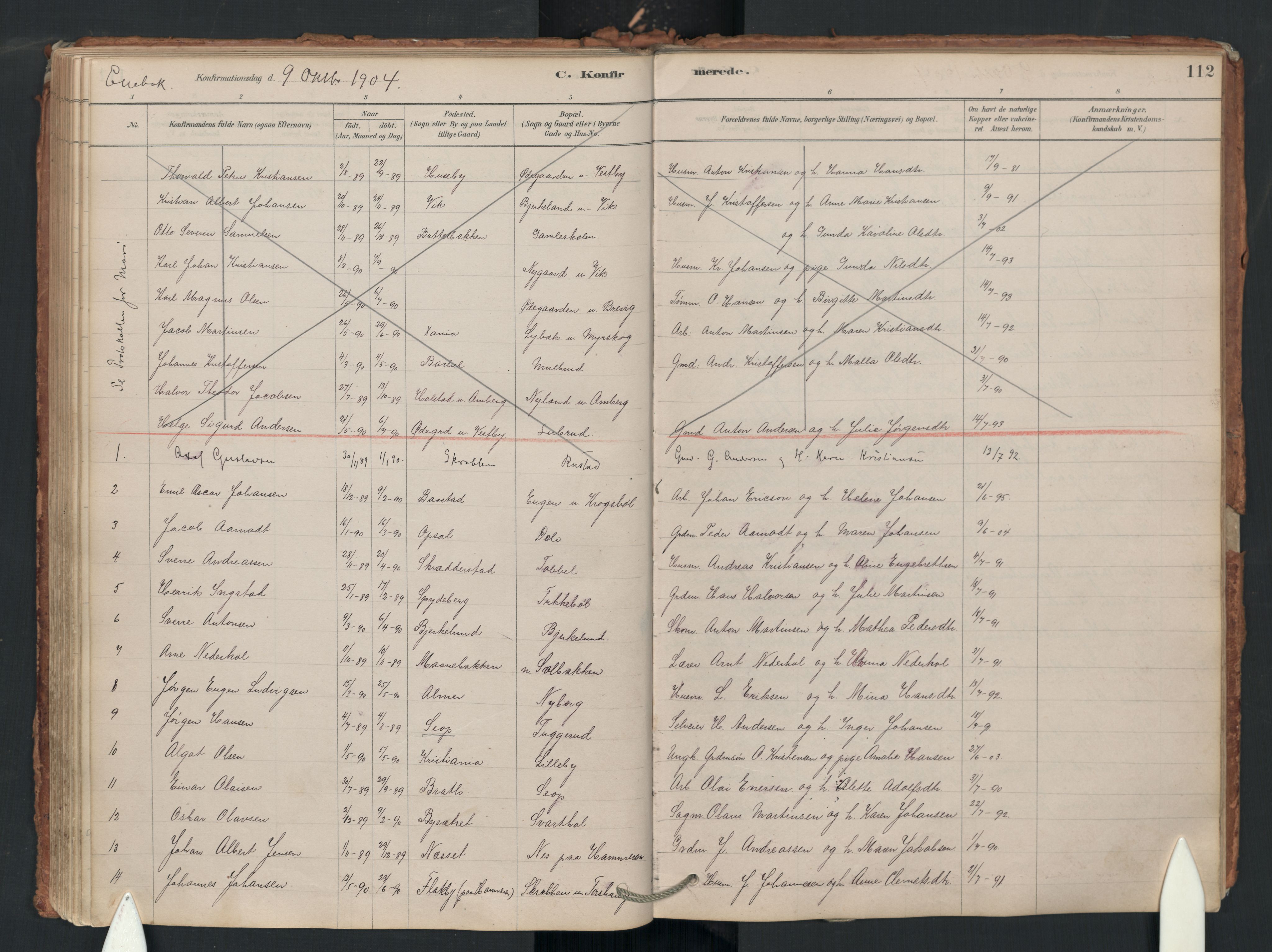 Enebakk prestekontor Kirkebøker, SAO/A-10171c/F/Fa/L0018: Parish register (official) no. I 18, 1877-1930, p. 112