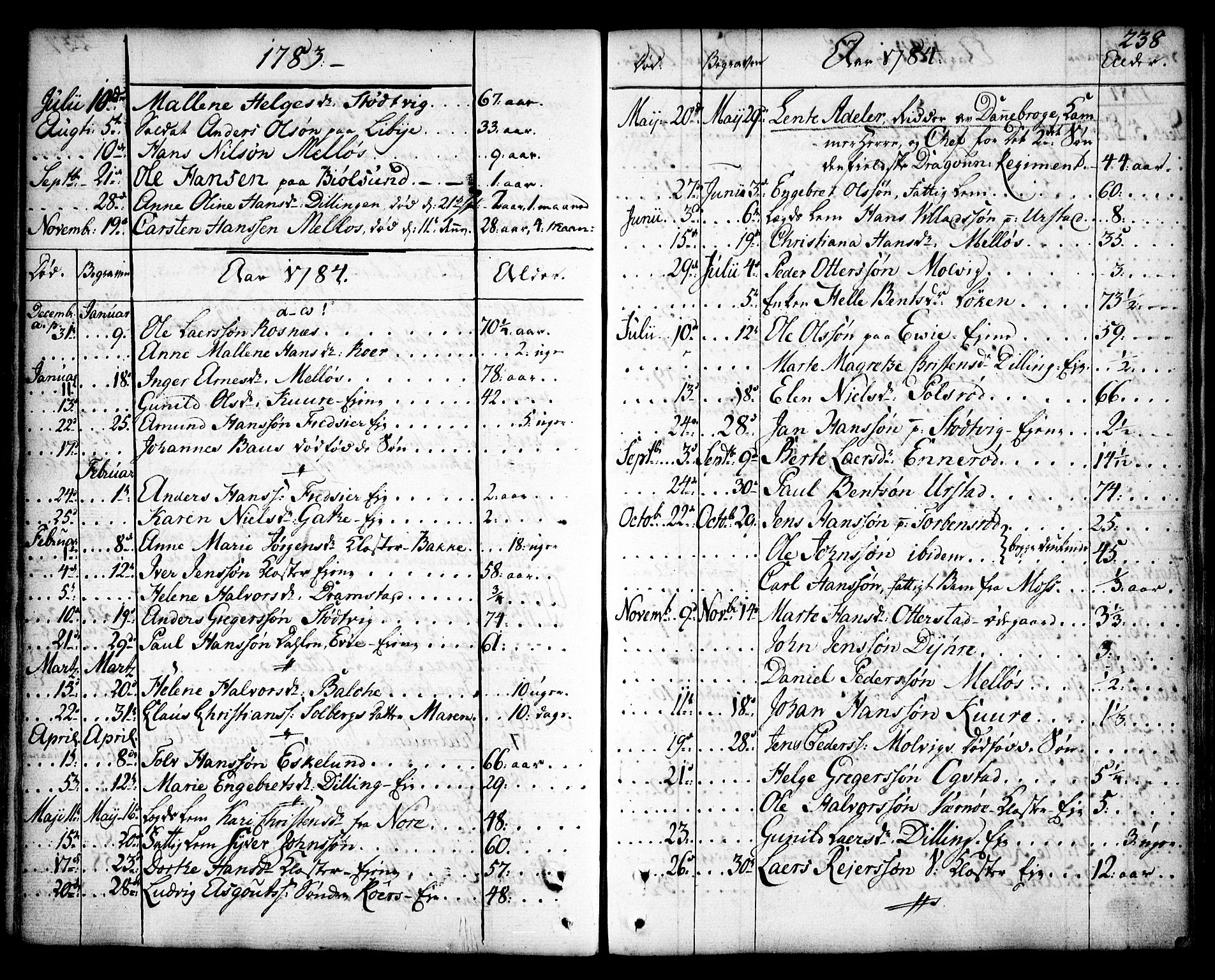 Rygge prestekontor Kirkebøker, SAO/A-10084b/F/Fa/L0002: Parish register (official) no. 2, 1771-1814, p. 238