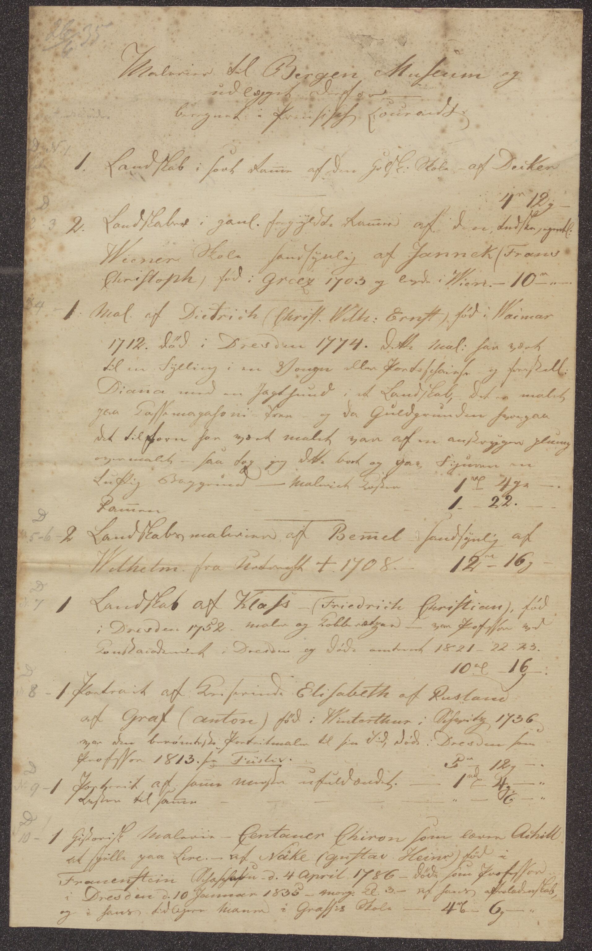 Bergens Museum, UMB/A007/D/Da/L0007/0003: Brevsamling 1834 - 1835 / Brevsamling 1835, 1835