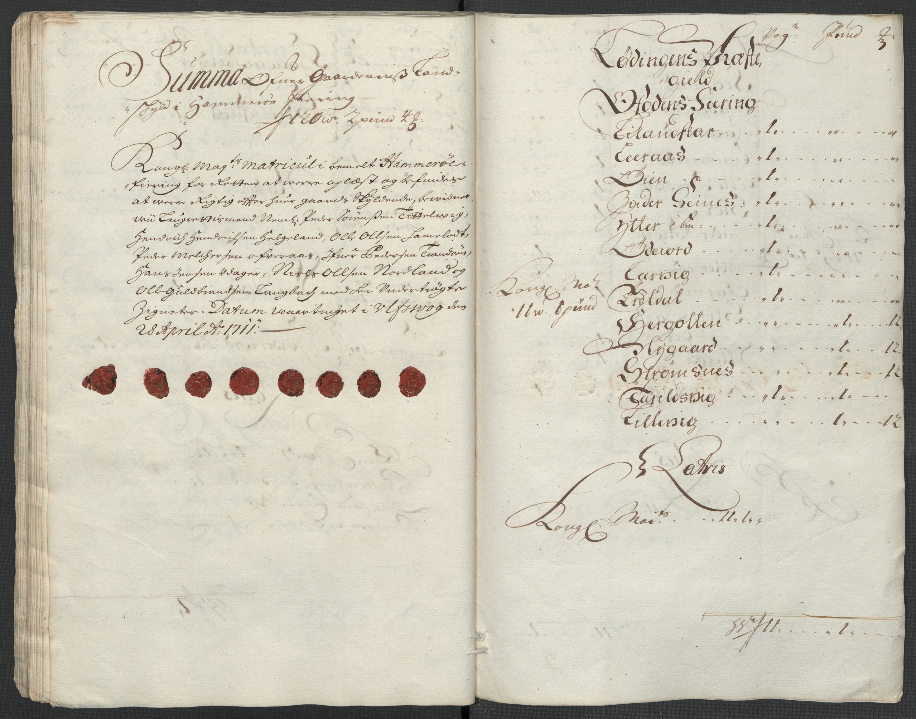 Rentekammeret inntil 1814, Reviderte regnskaper, Fogderegnskap, AV/RA-EA-4092/R66/L4582: Fogderegnskap Salten, 1711-1712, p. 52