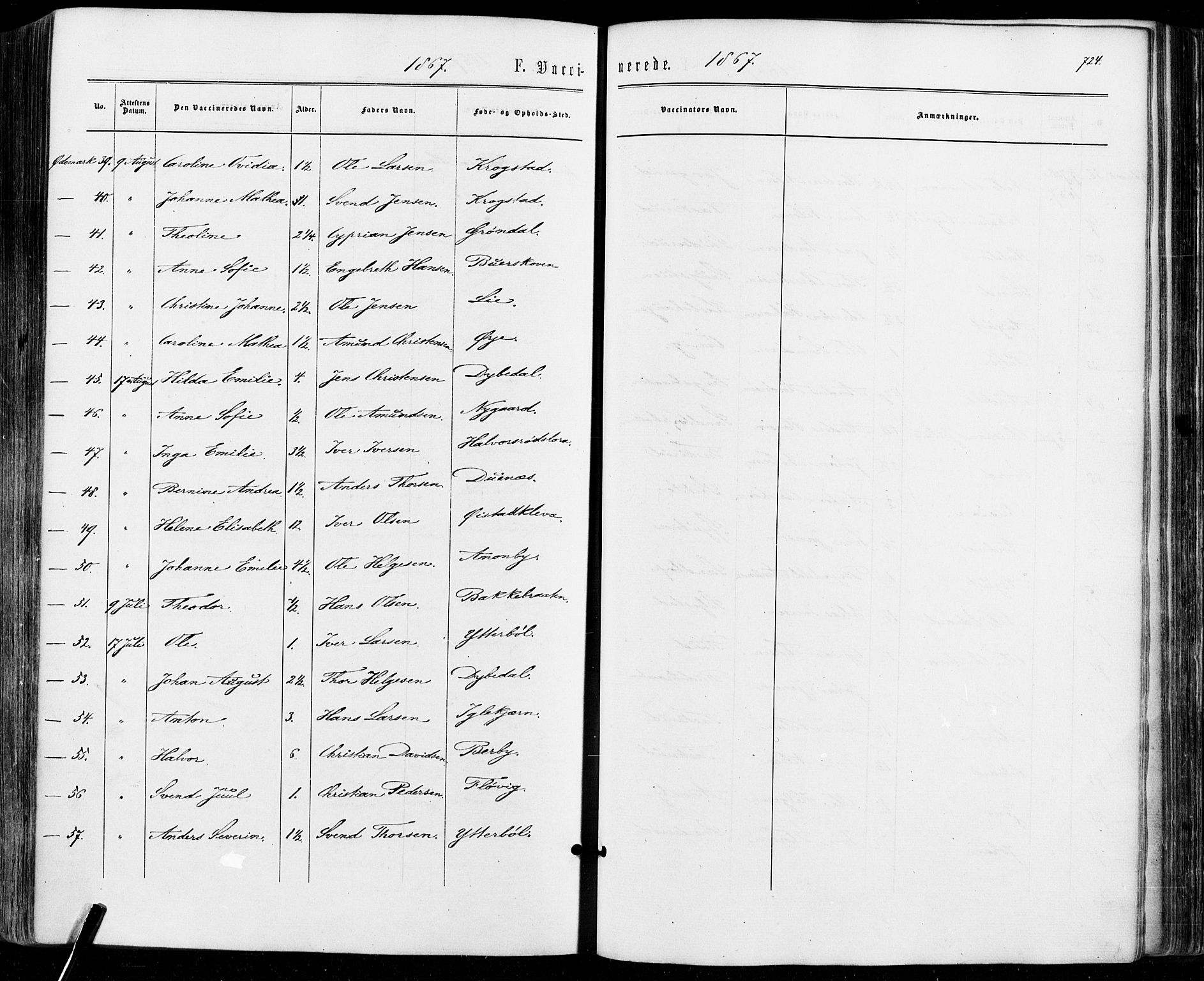 Aremark prestekontor Kirkebøker, SAO/A-10899/F/Fc/L0004: Parish register (official) no. III 4, 1866-1877, p. 723-724