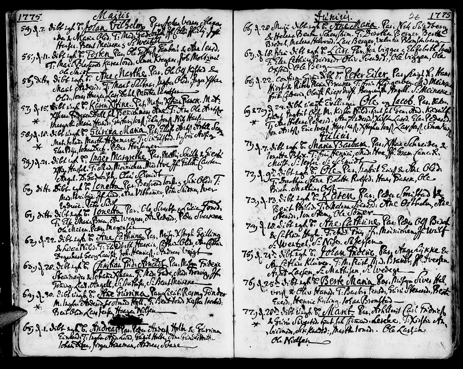 Ministerialprotokoller, klokkerbøker og fødselsregistre - Sør-Trøndelag, SAT/A-1456/601/L0039: Parish register (official) no. 601A07, 1770-1819, p. 26