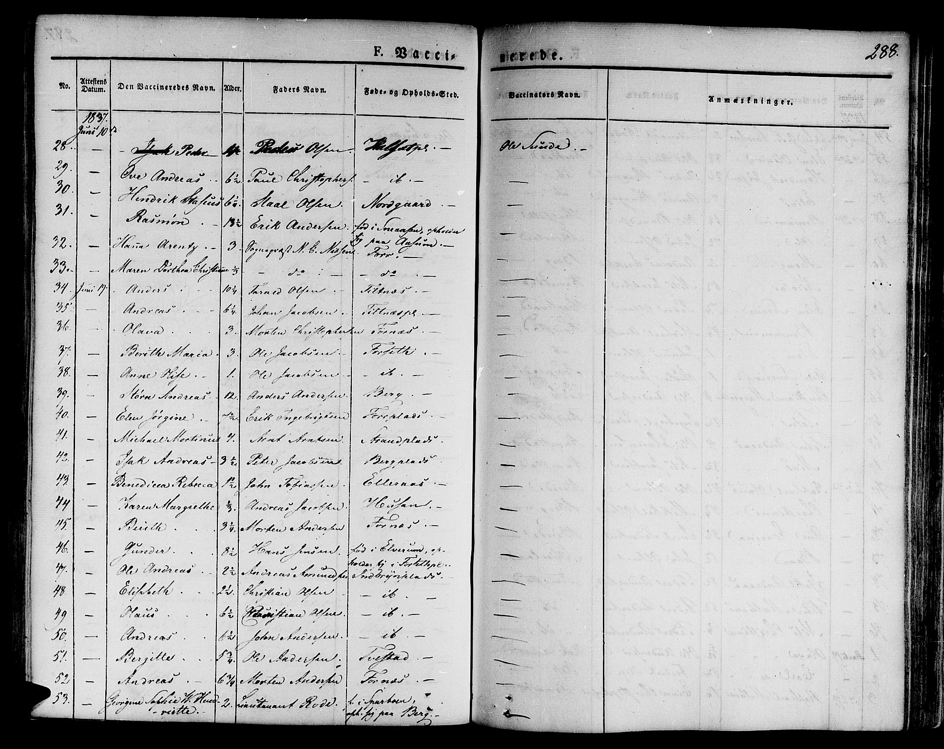 Ministerialprotokoller, klokkerbøker og fødselsregistre - Nord-Trøndelag, SAT/A-1458/746/L0445: Parish register (official) no. 746A04, 1826-1846, p. 288