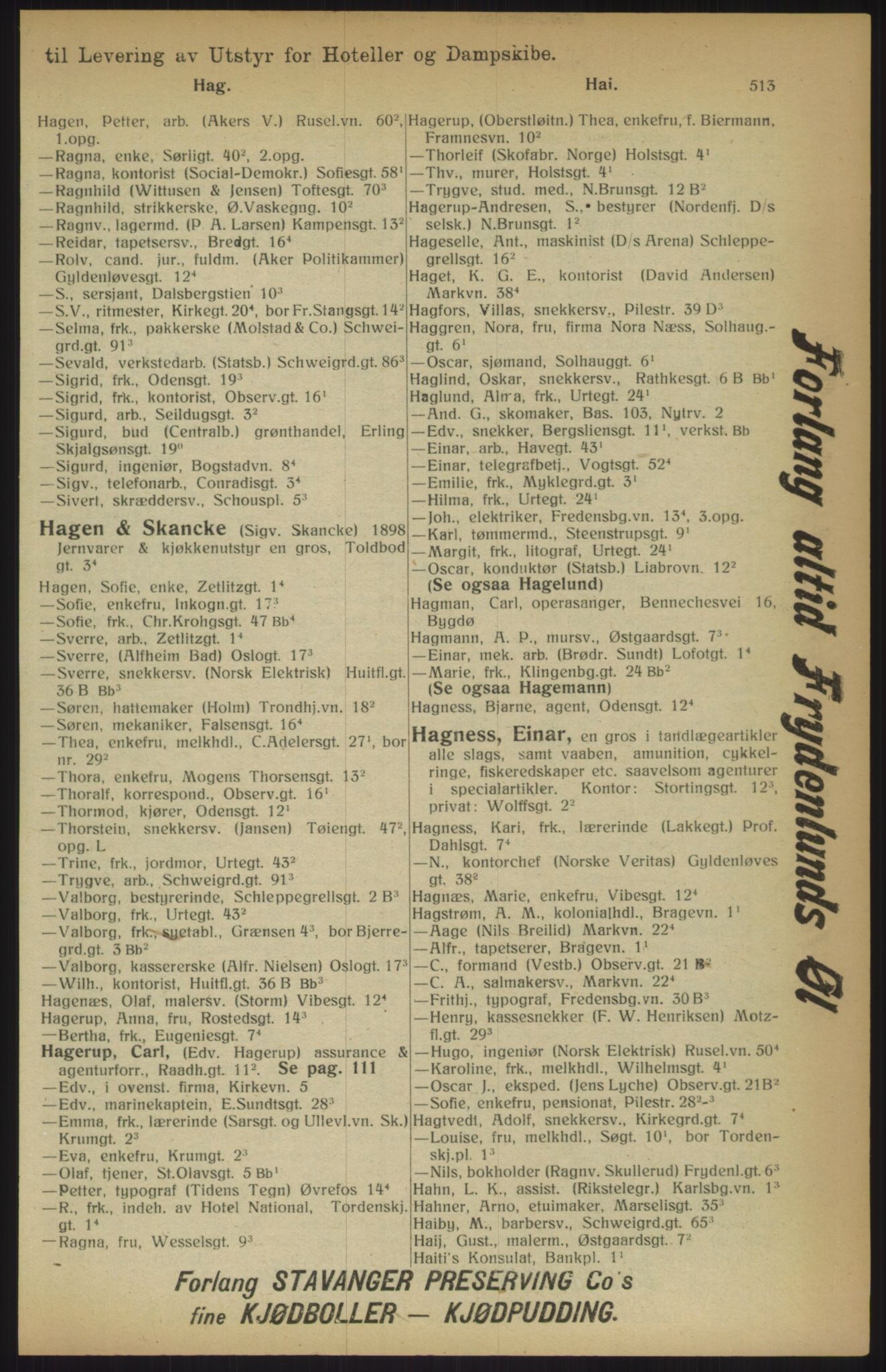 Kristiania/Oslo adressebok, PUBL/-, 1915, p. 513