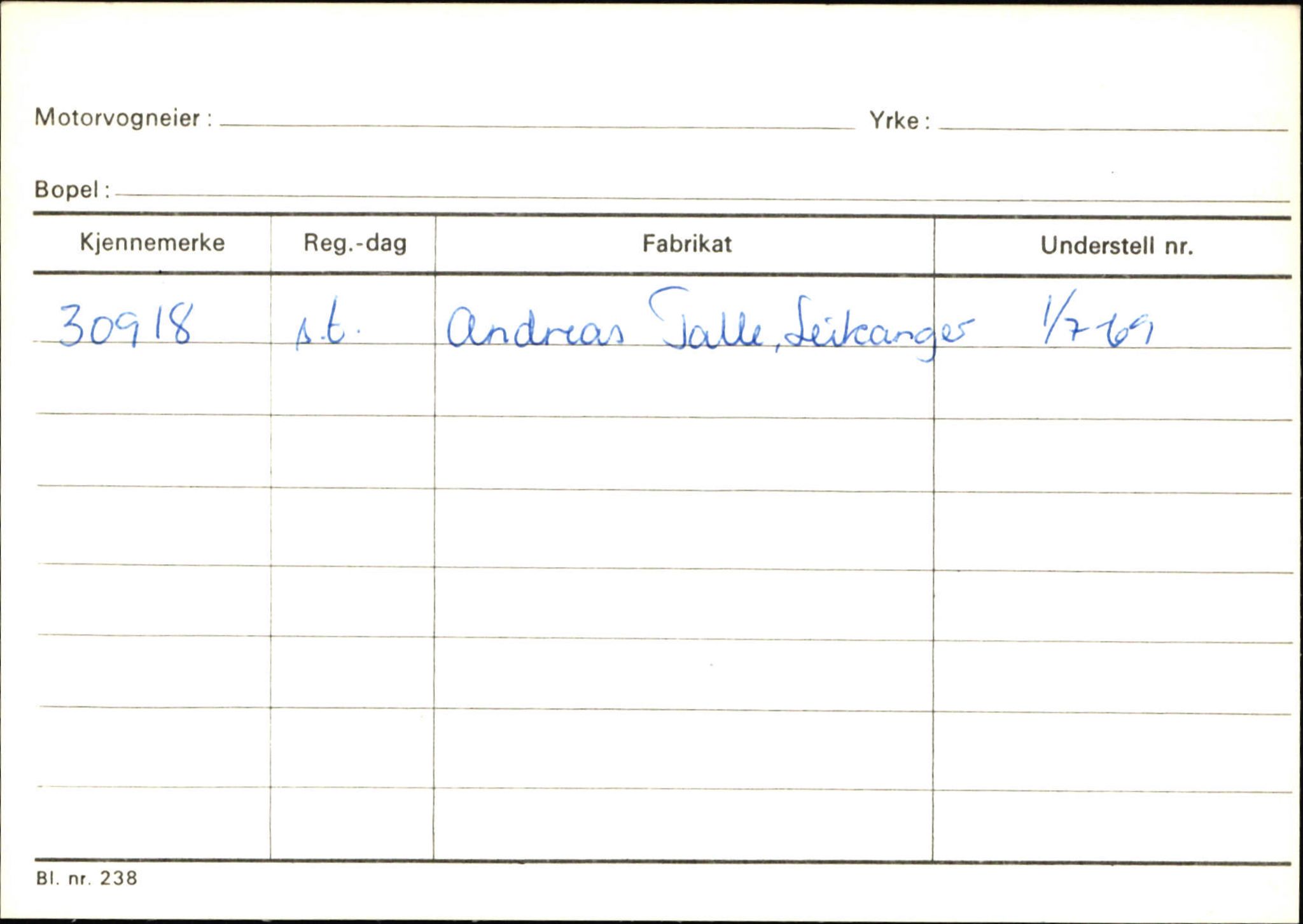 Statens vegvesen, Sogn og Fjordane vegkontor, AV/SAB-A-5301/4/F/L0131: Eigarregister Høyanger P-Å. Stryn S-Å, 1945-1975, p. 887