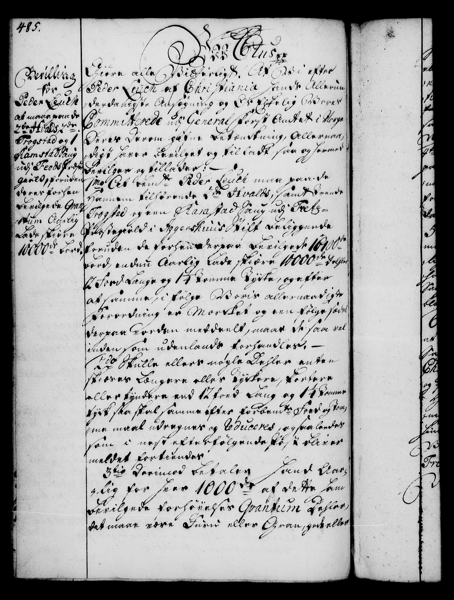 Rentekammeret, Kammerkanselliet, AV/RA-EA-3111/G/Gg/Gga/L0004: Norsk ekspedisjonsprotokoll med register (merket RK 53.4), 1734-1741, p. 485